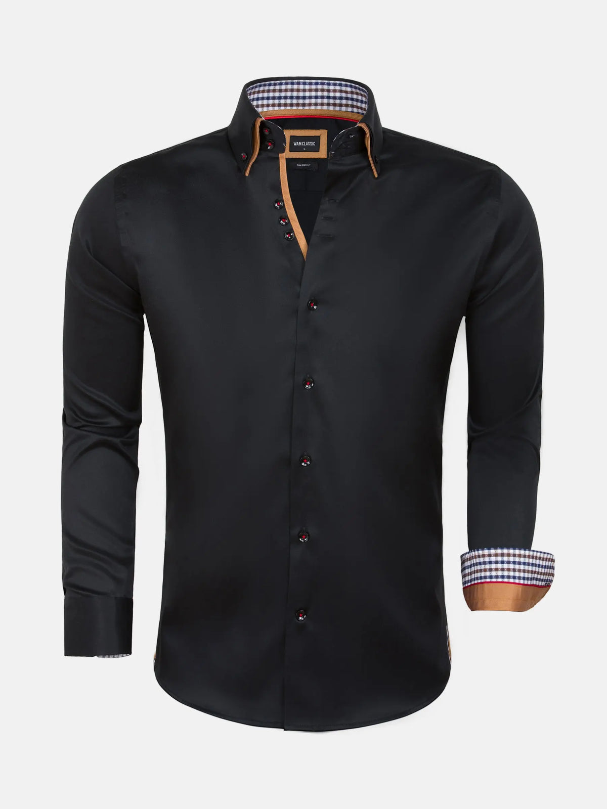 Shirt Long Sleeve 75428 Roma Black 6XL