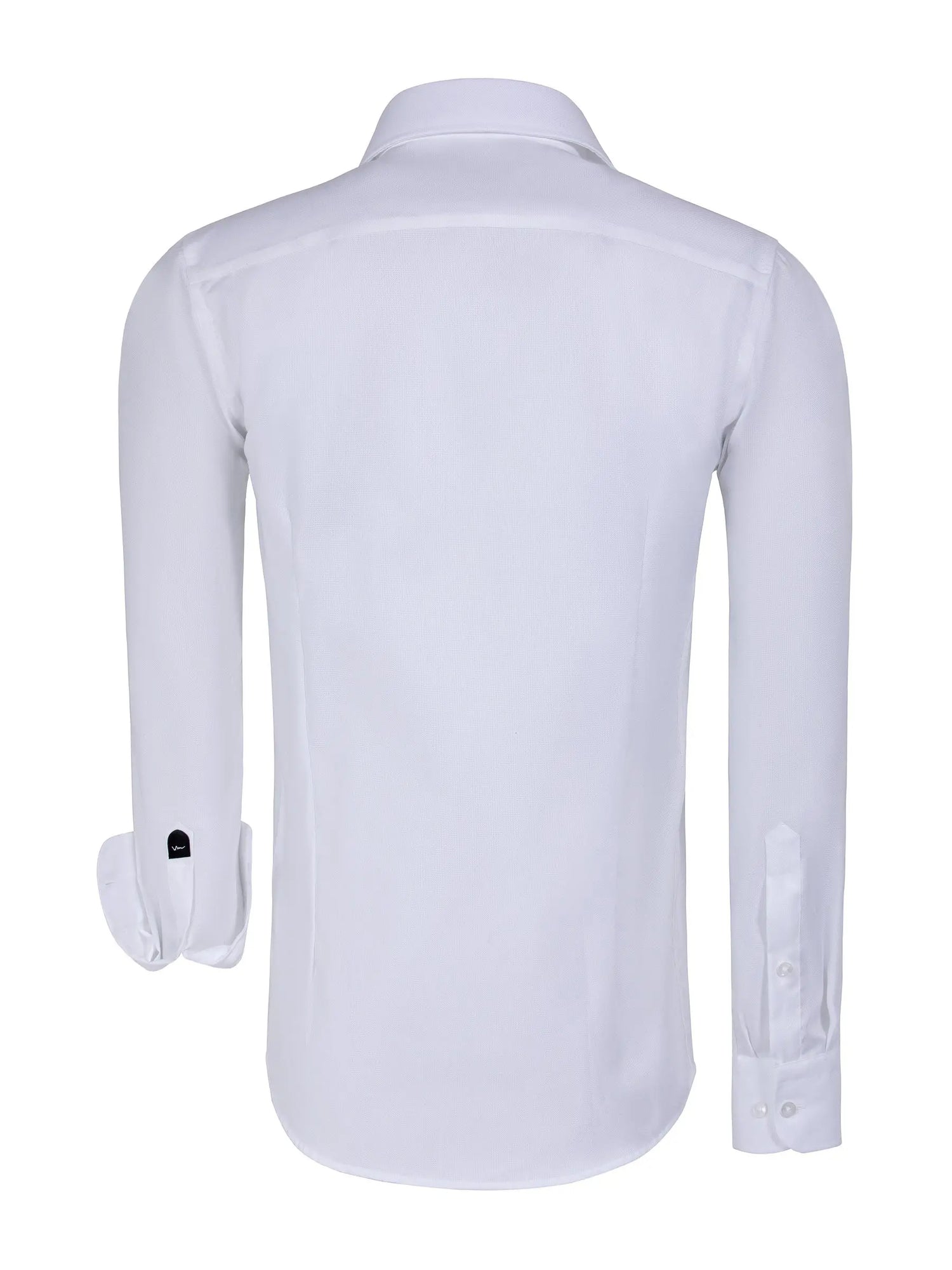 Side view of elegant white Burgos Cotton Shirt. – Wam Denim.