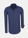 Leira Solid Navy Long Sleeve Shirt 6XL