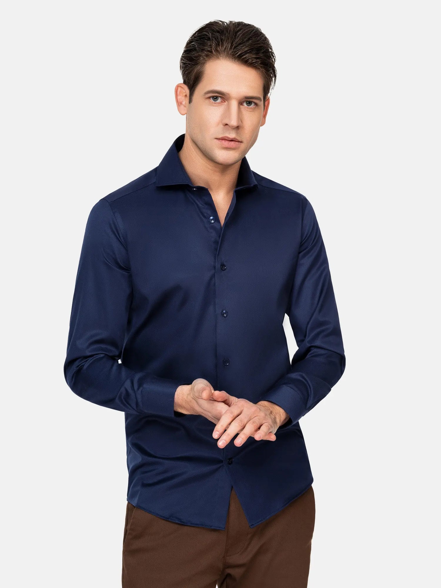 Harvery Specter Navy Long Sleeve Shirt 6XL