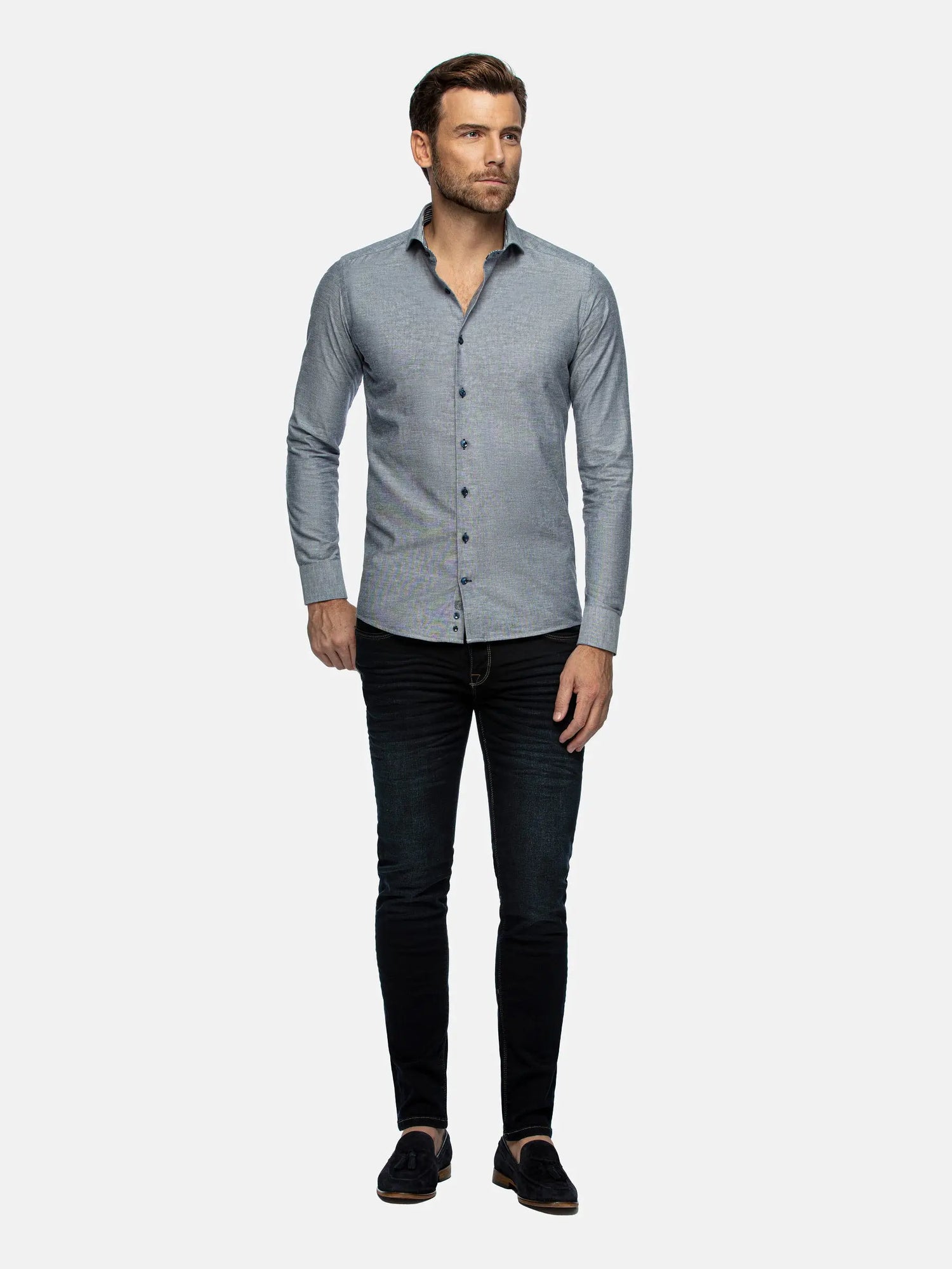 Cruise Navy Long Sleeve Business Shirt 6XL