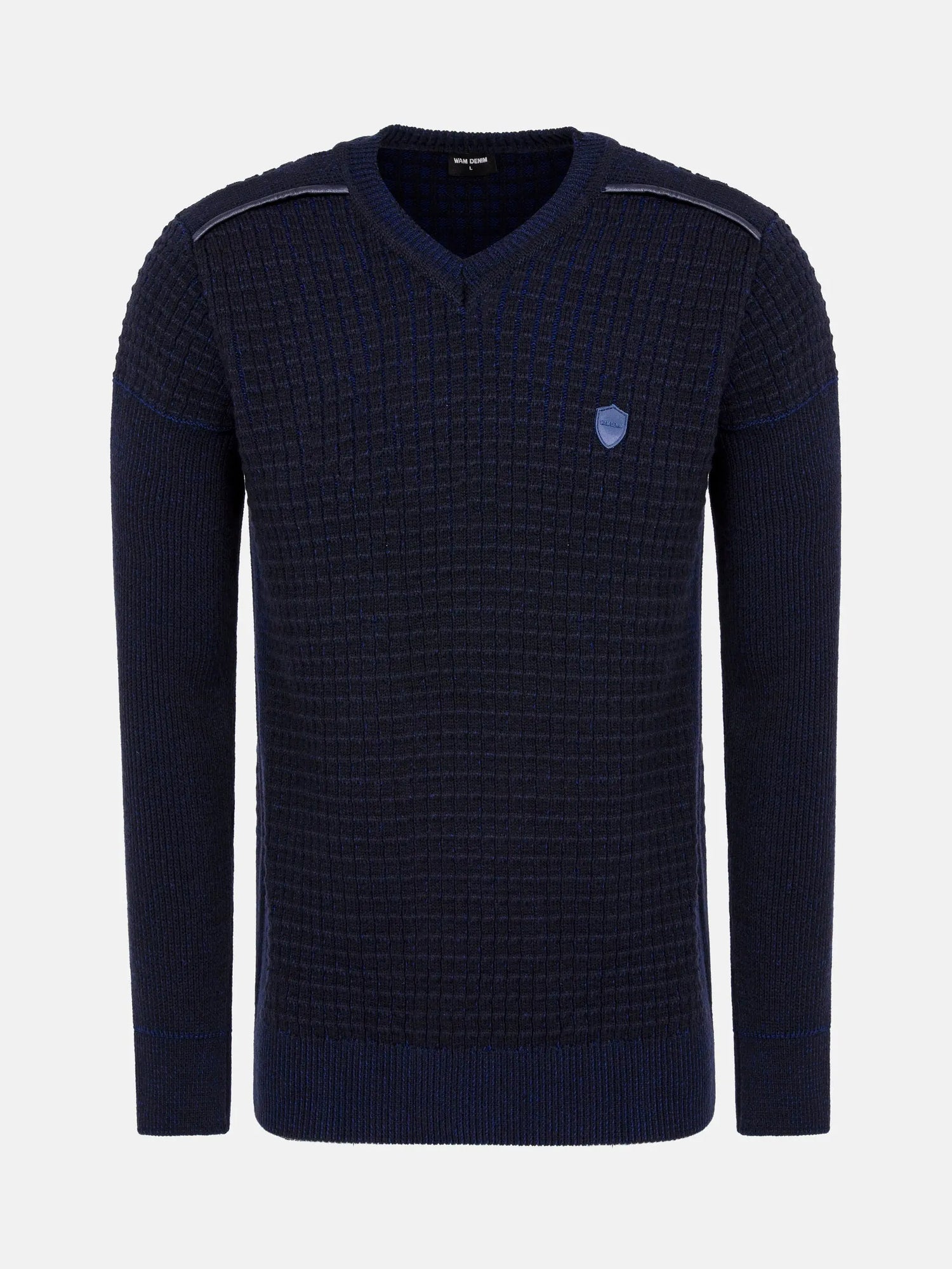 Dover Slim Fit V-Neck Navy Knitwear 6XL
