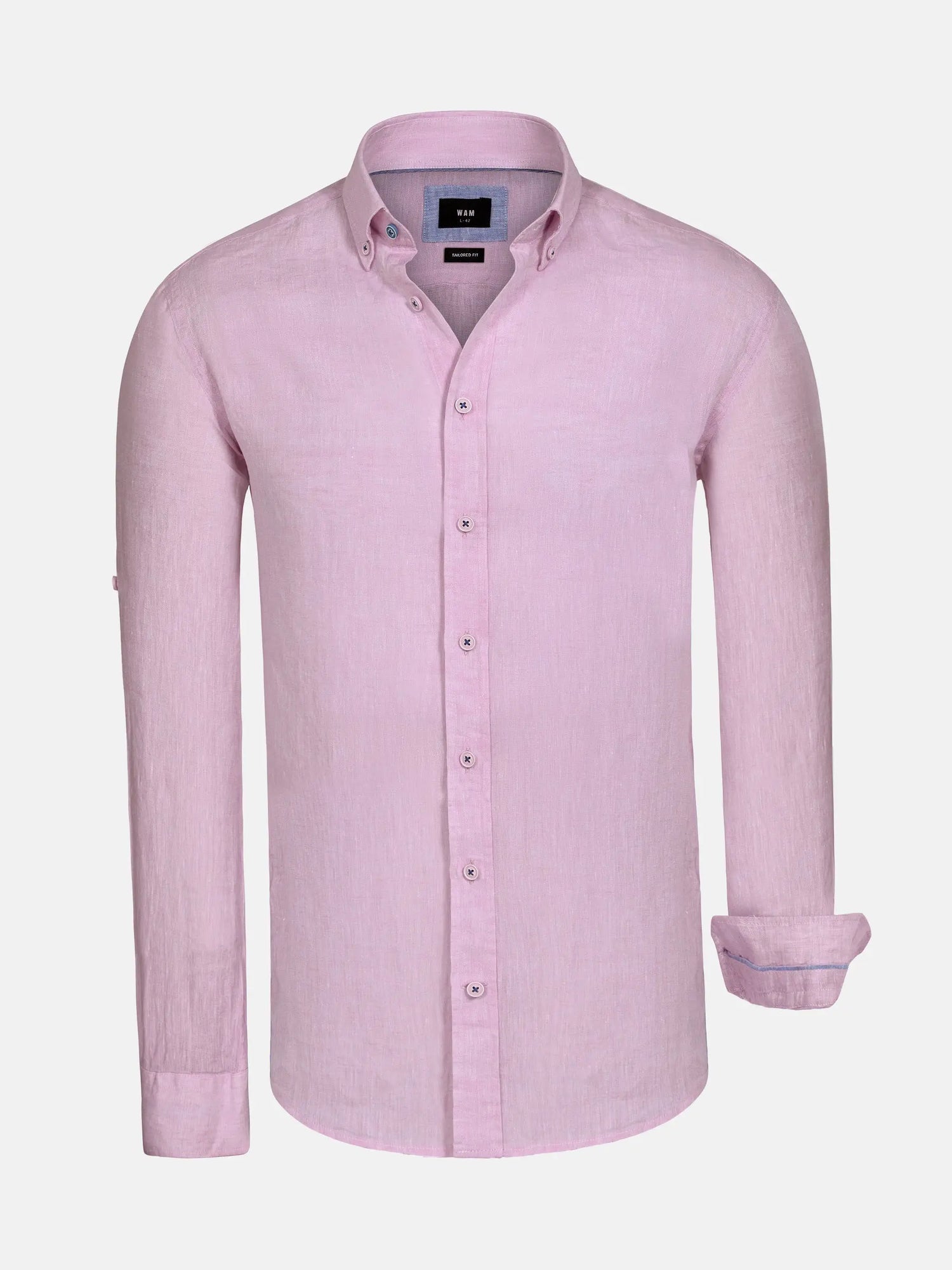 Redention Linen Pink Long Sleeve Shirt 6XL