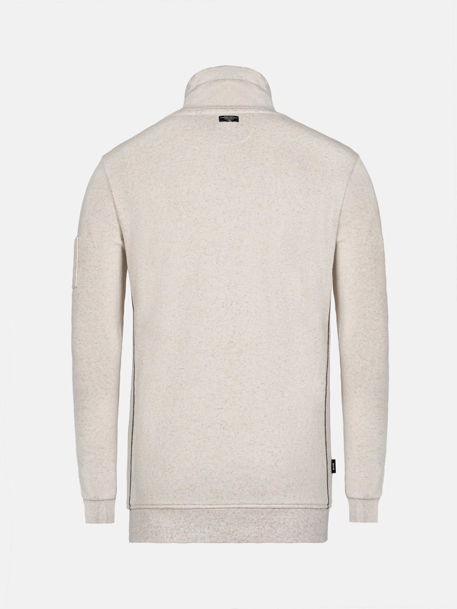 Quasar Mock Neck Beige Sweater 6XL