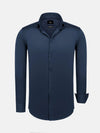 William Navy Slim Fit Mena Cotton Shirt 6XL