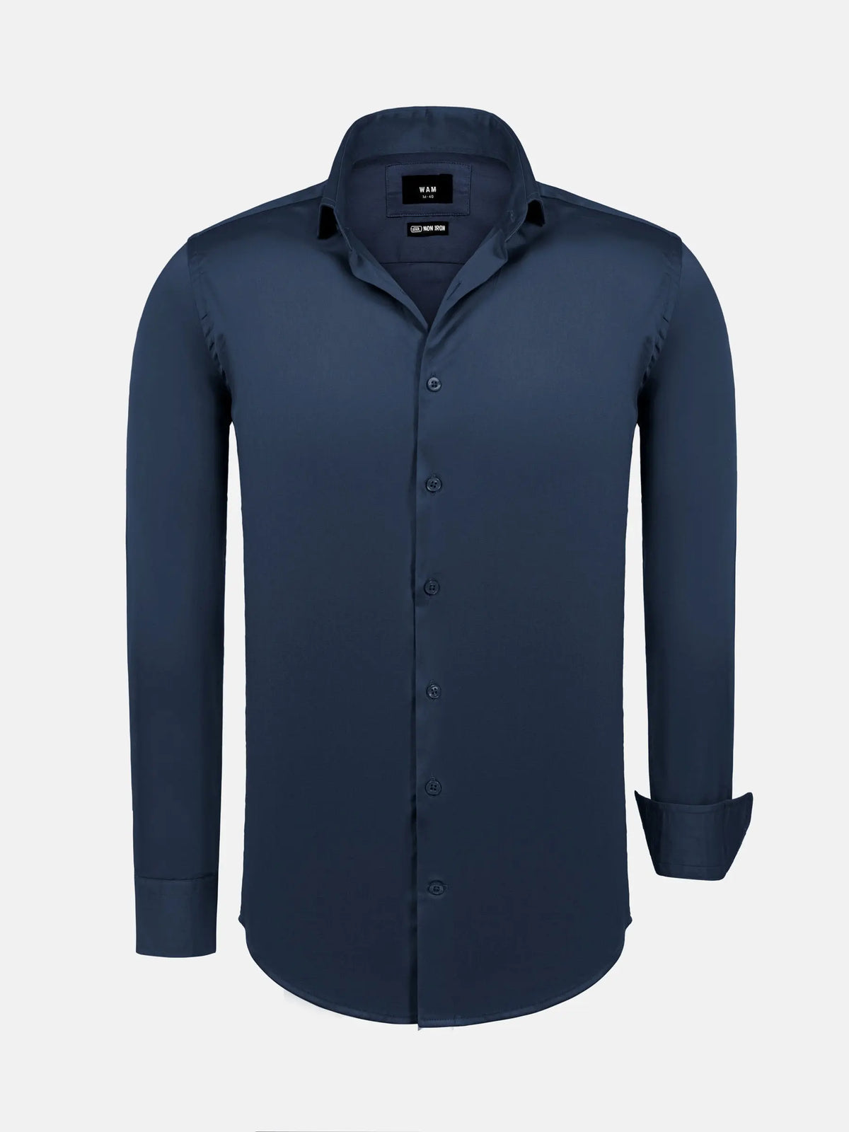 William Navy Slim Fit Mena Cotton Shirt 6XL