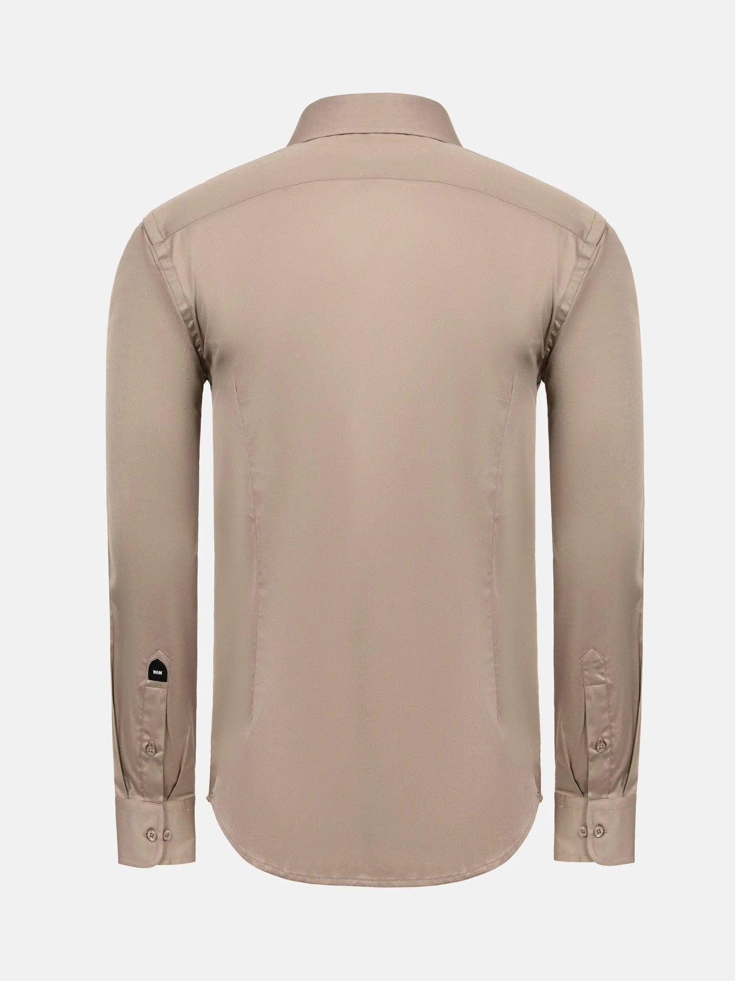 William Beige Slim Fit Mena Cotton Shirt 6XL