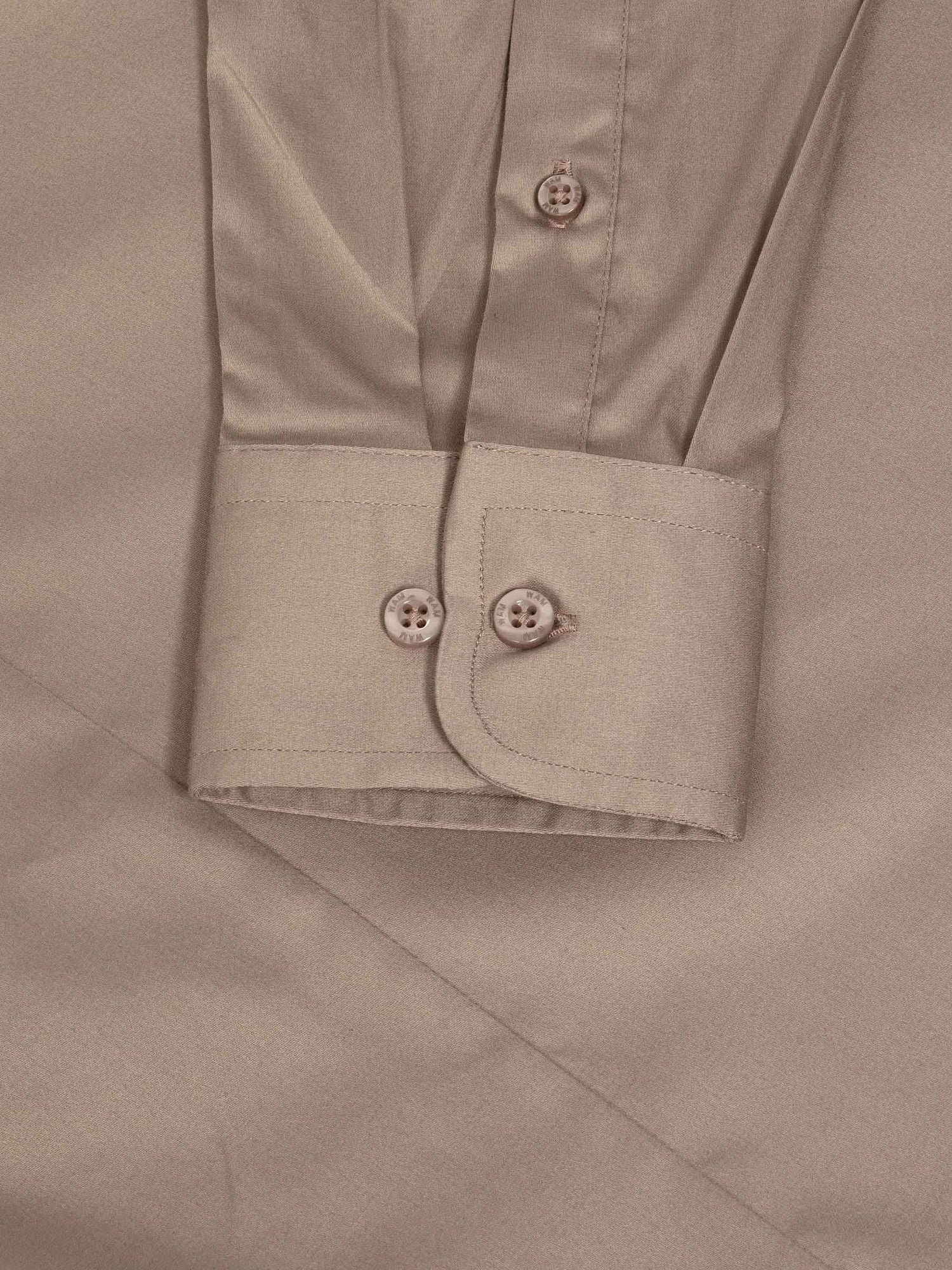 William Beige Slim Fit Mena Cotton Shirt 6XL