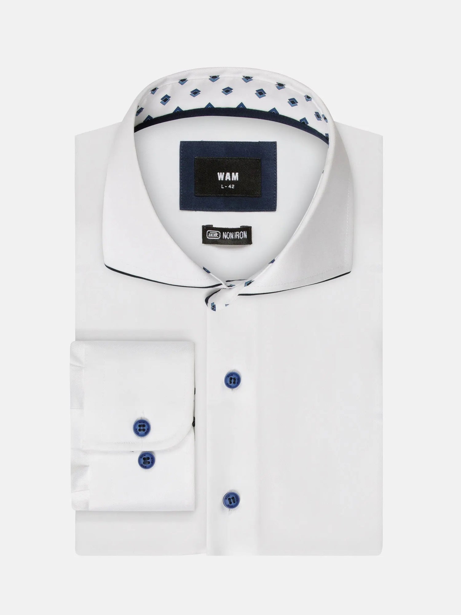 Cassio White Non-Iron Business Shirt 6XL