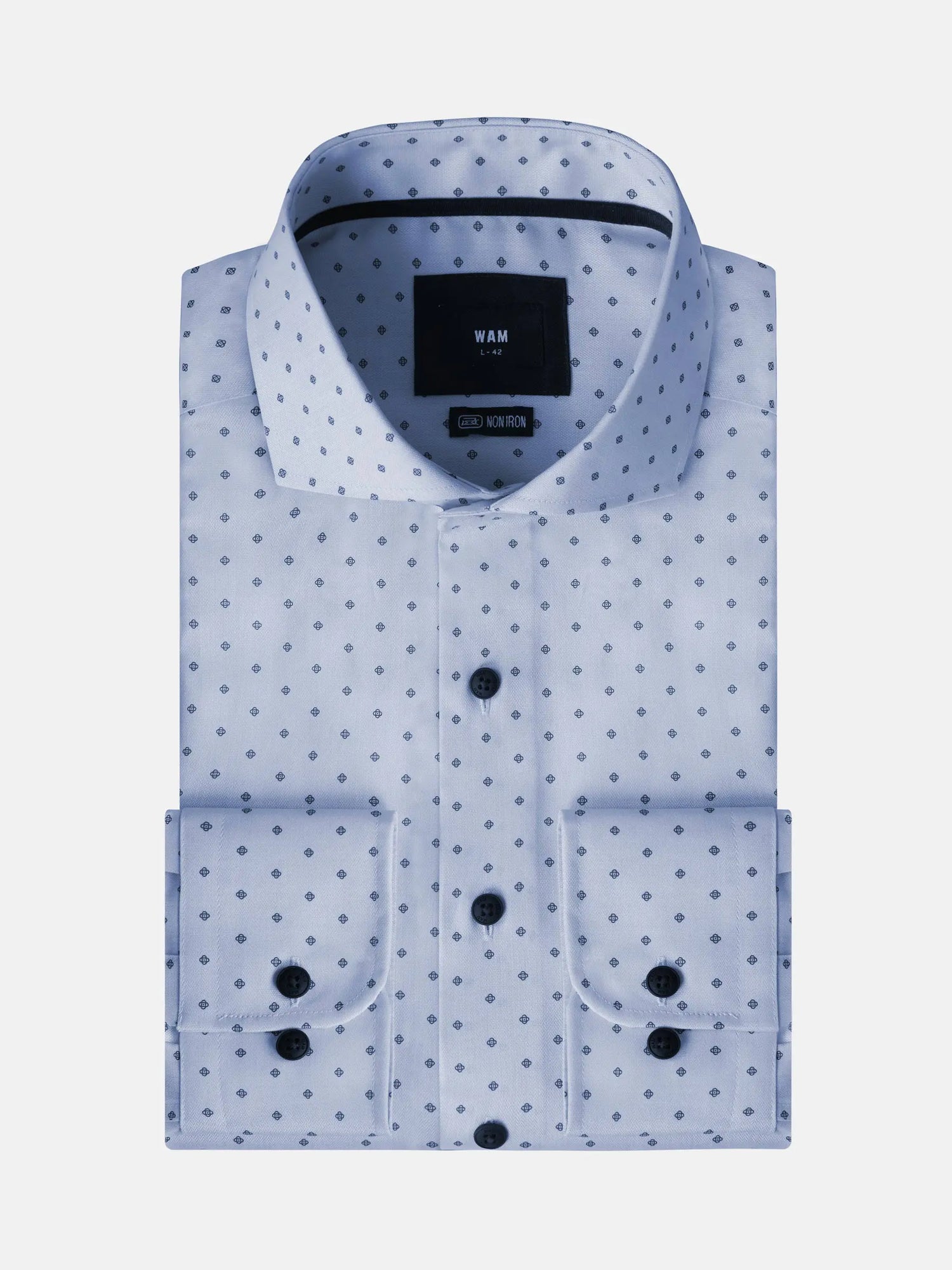 Emiliano Slim Fit Blue Long Sleeve Shirt 6XL