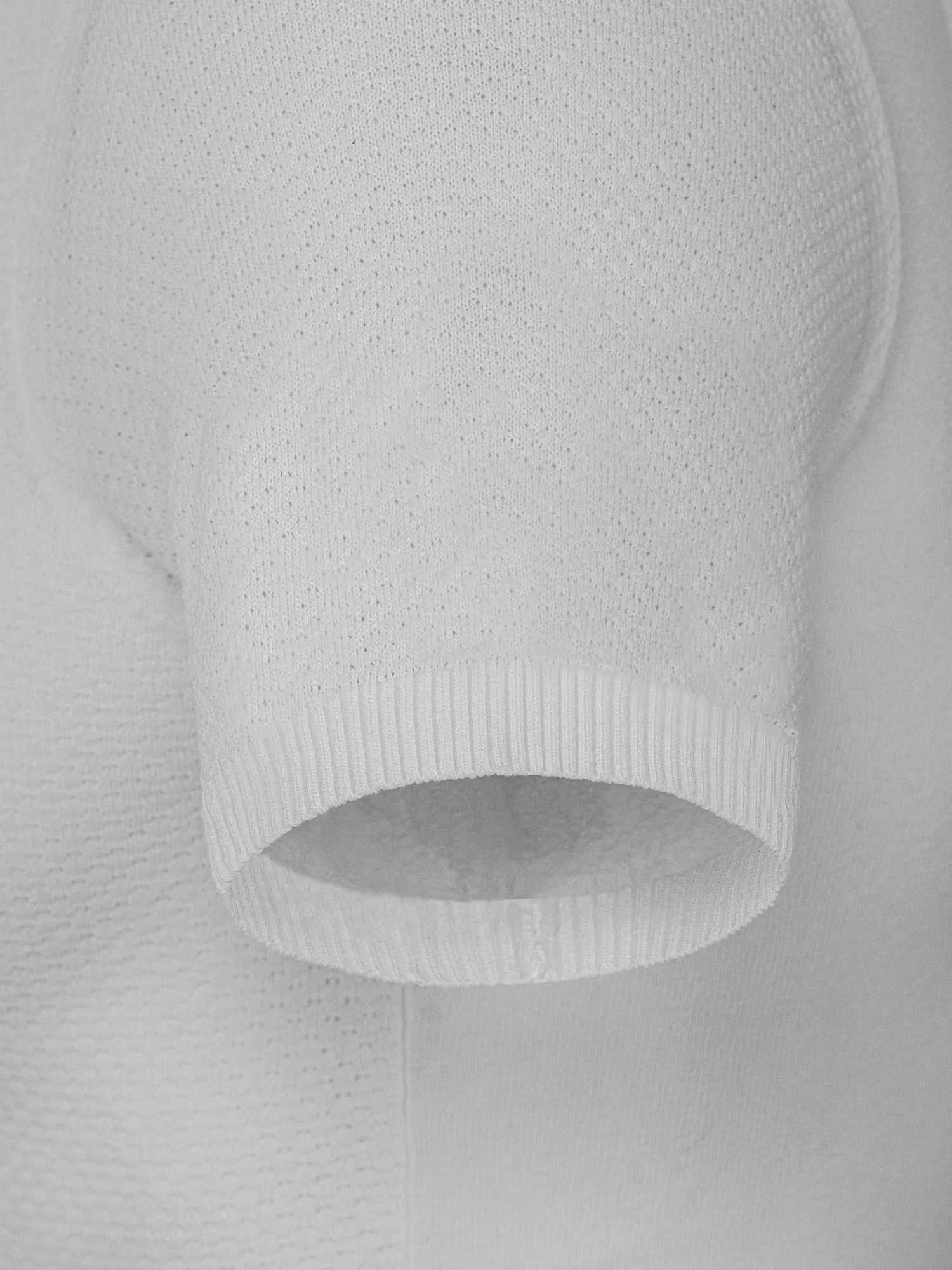 Lucas Pique Knit White T-Shirt 6XL