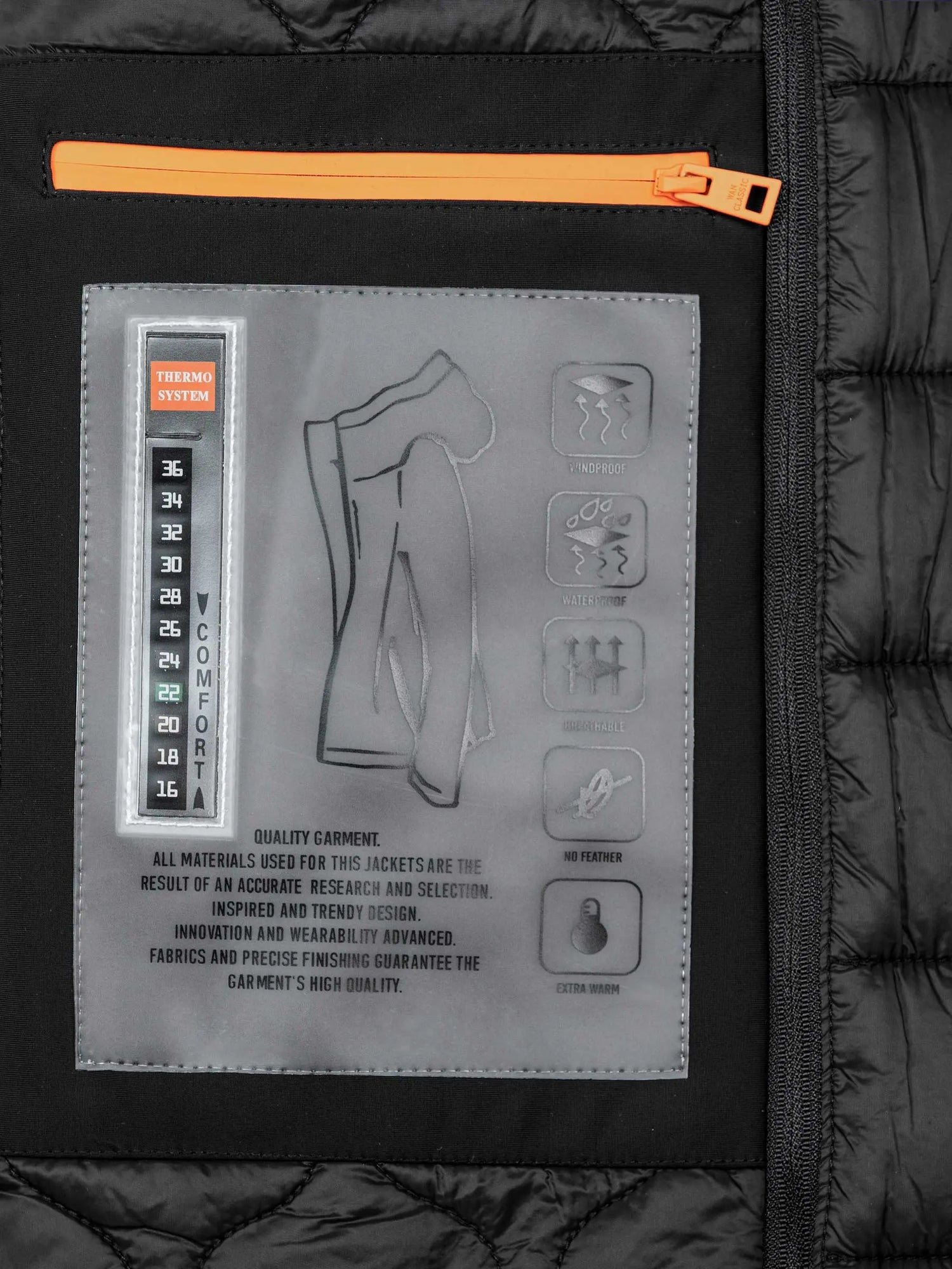 Hunter Modern Fit Winter Black Jket 6XL