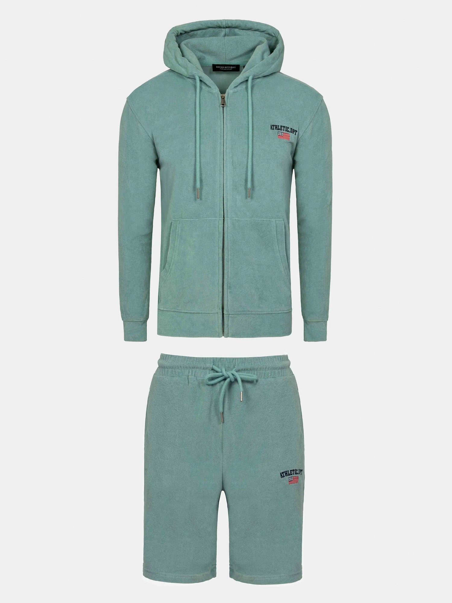 Avery Full Zipped Blue Hoodie Shorts Set BREAD BUTTONS