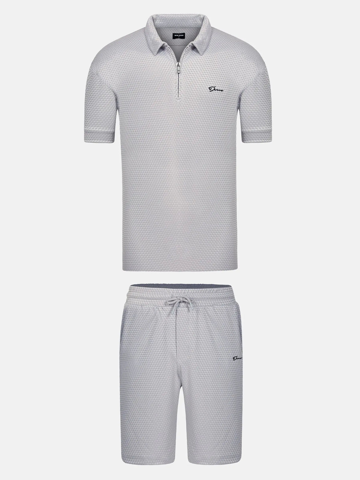 Alonzo Light Grey Hoodie Shorts Set 6XL