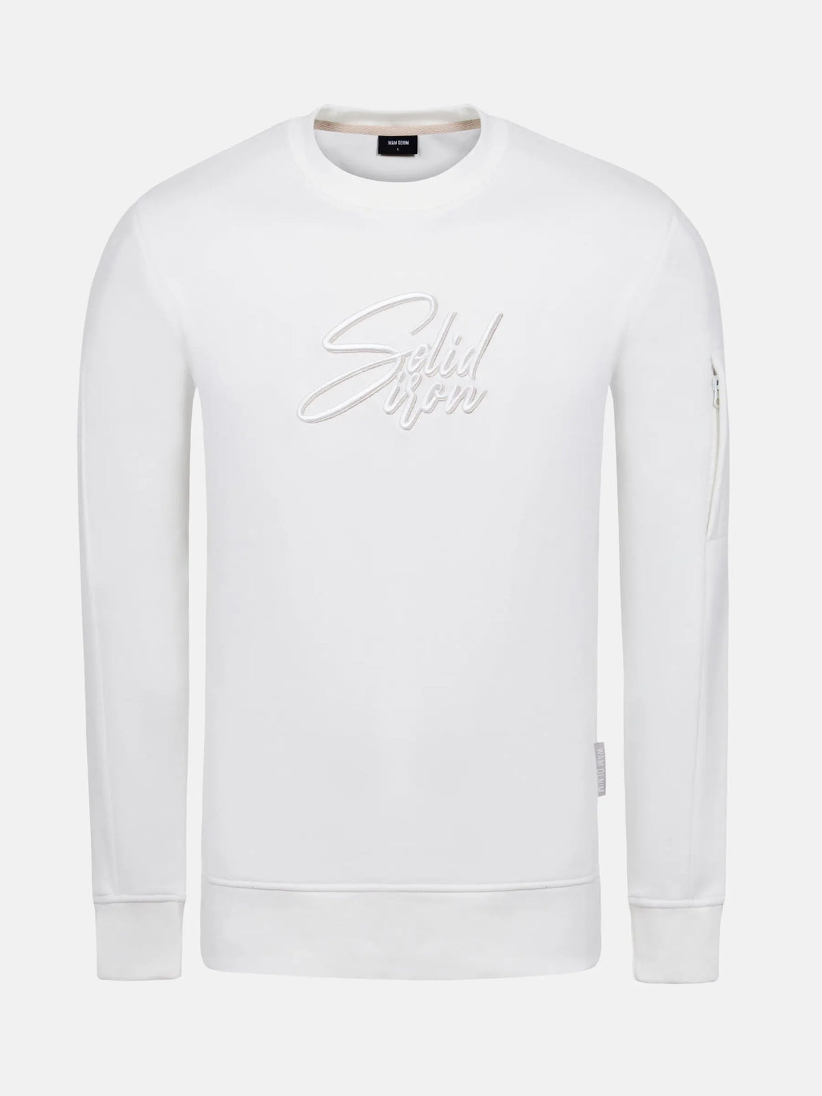 Ahmir White Crew Neck Sweater 6XL