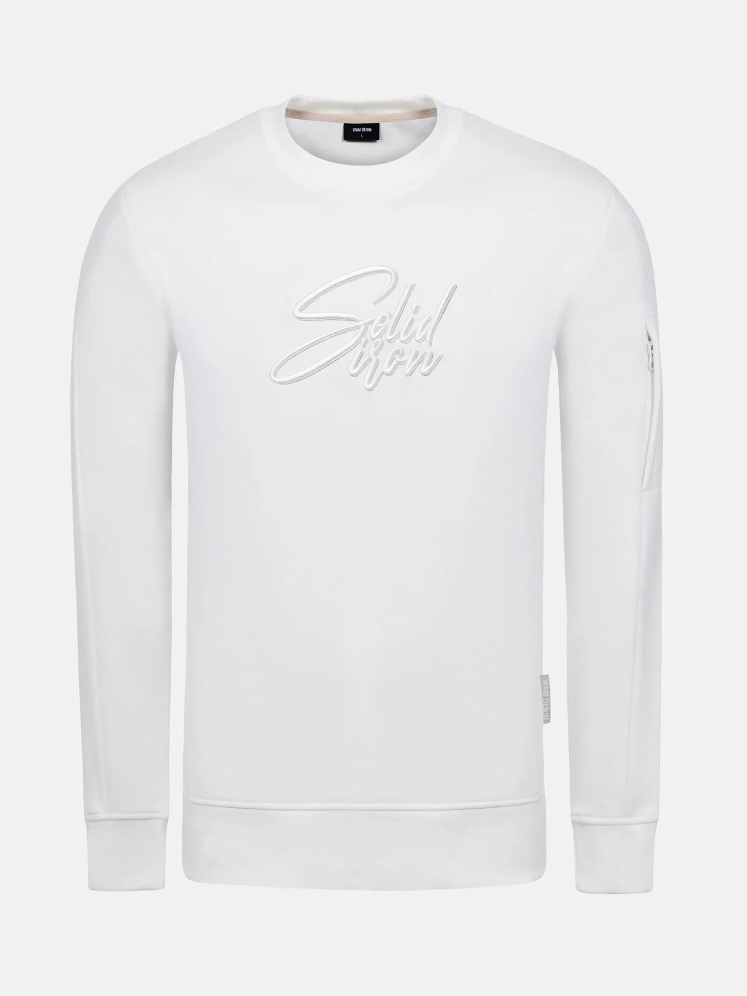 Ahmir White Crew Neck Sweater 6XL