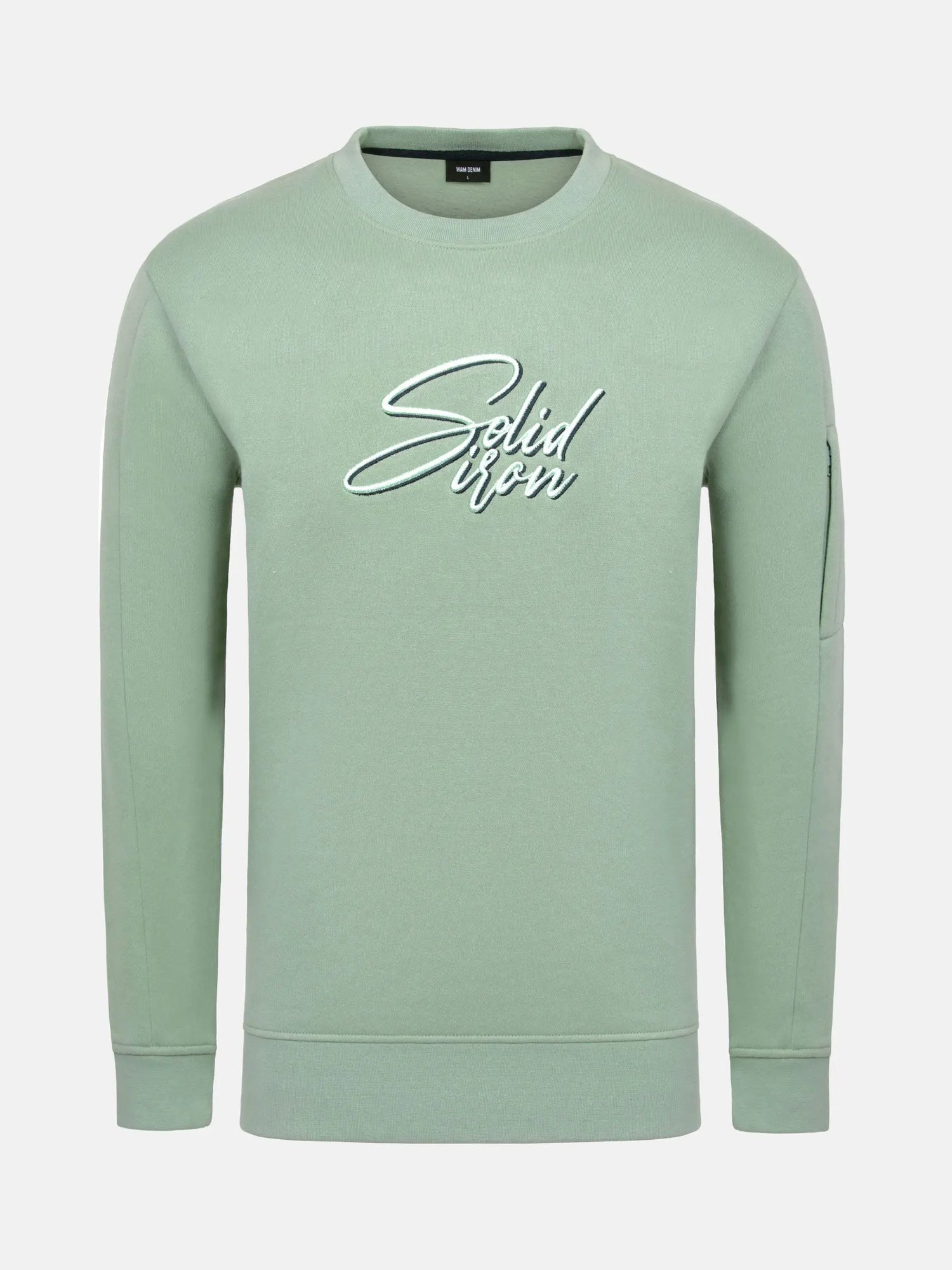 Ahmir Light Green Crew Neck Sweater 6XL