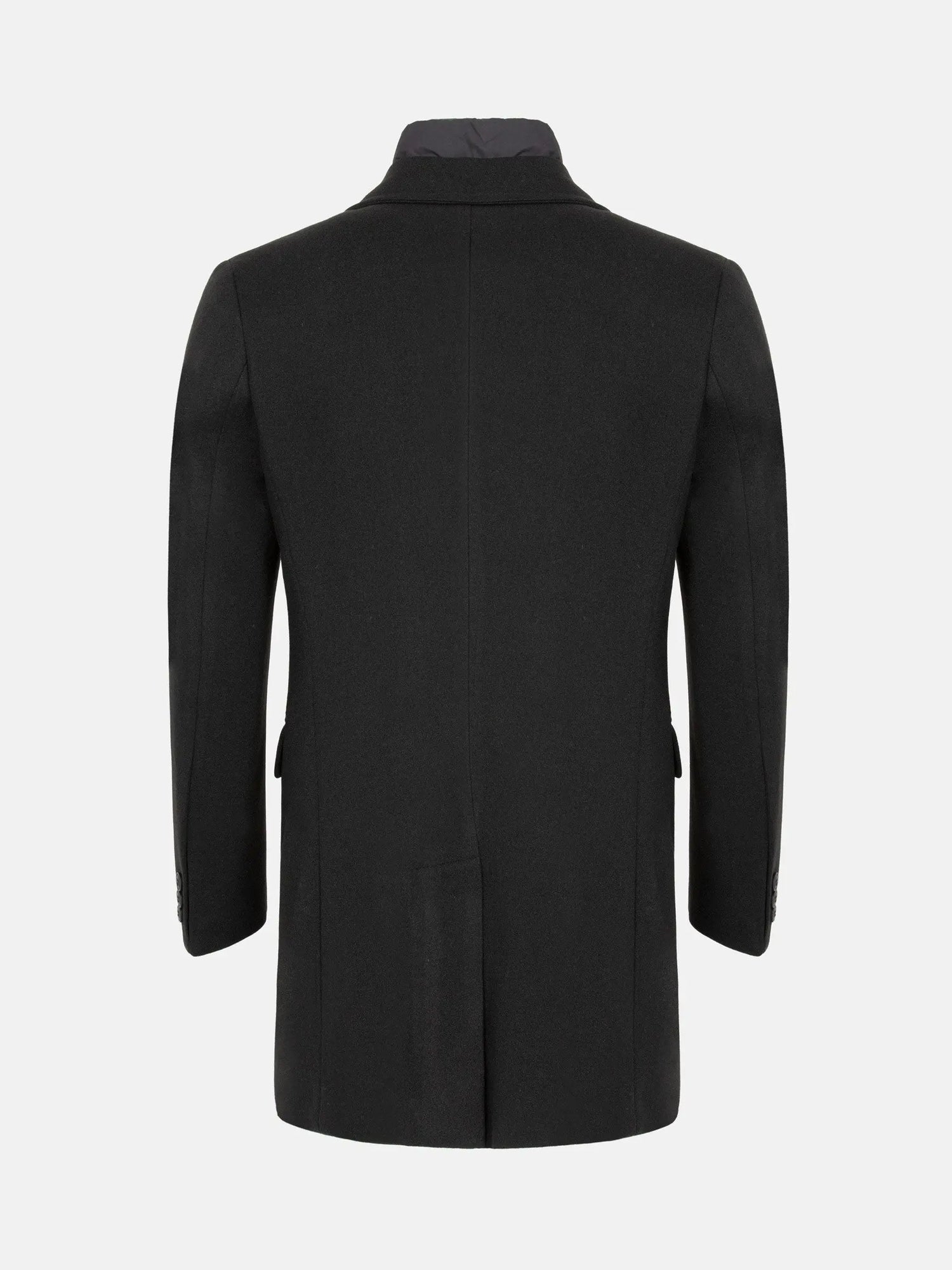 Korbin Notch lapeled Black Trench coat 6XL