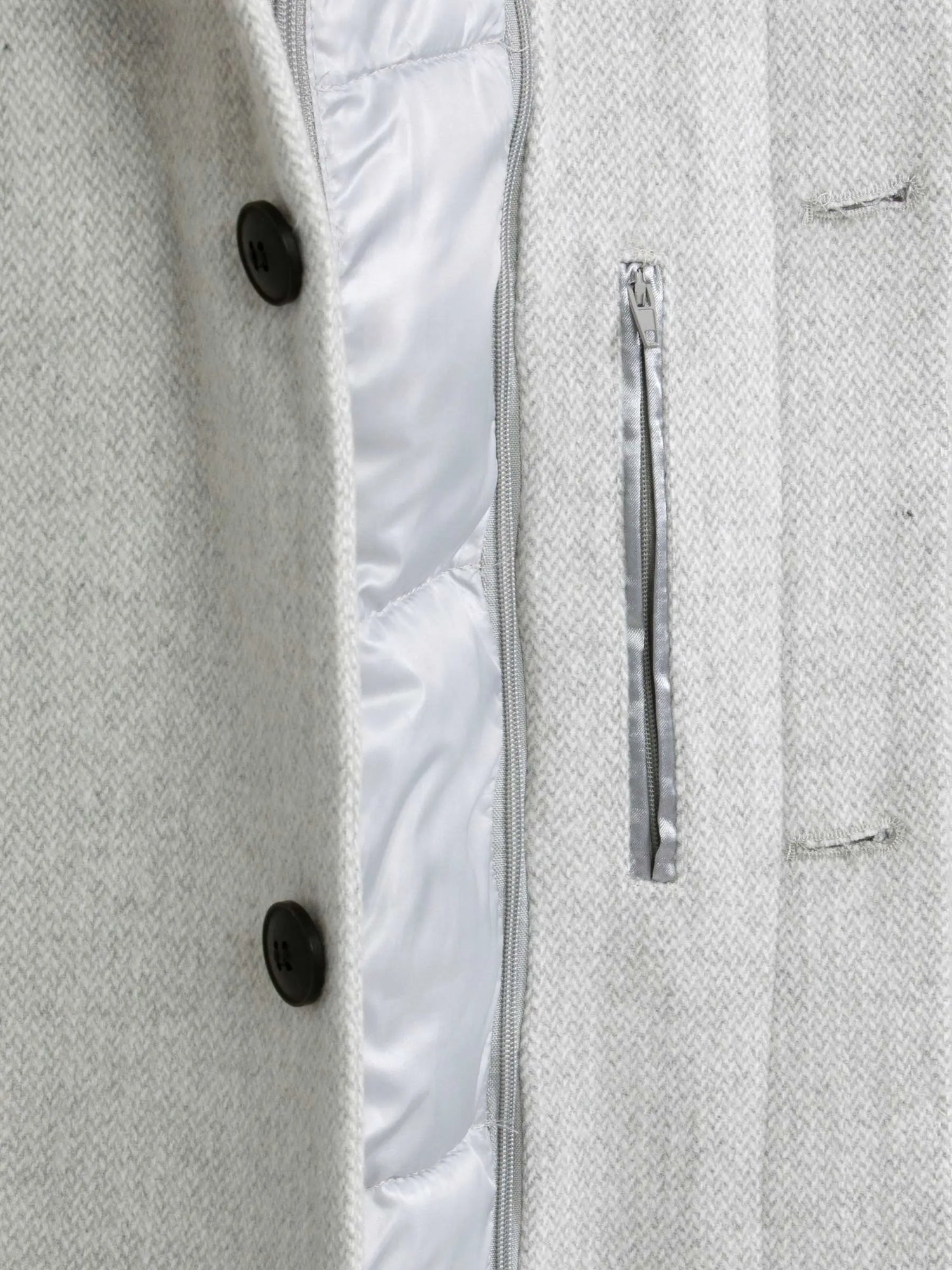 Kartier High Neck Light Grey Trench Coat 6XL