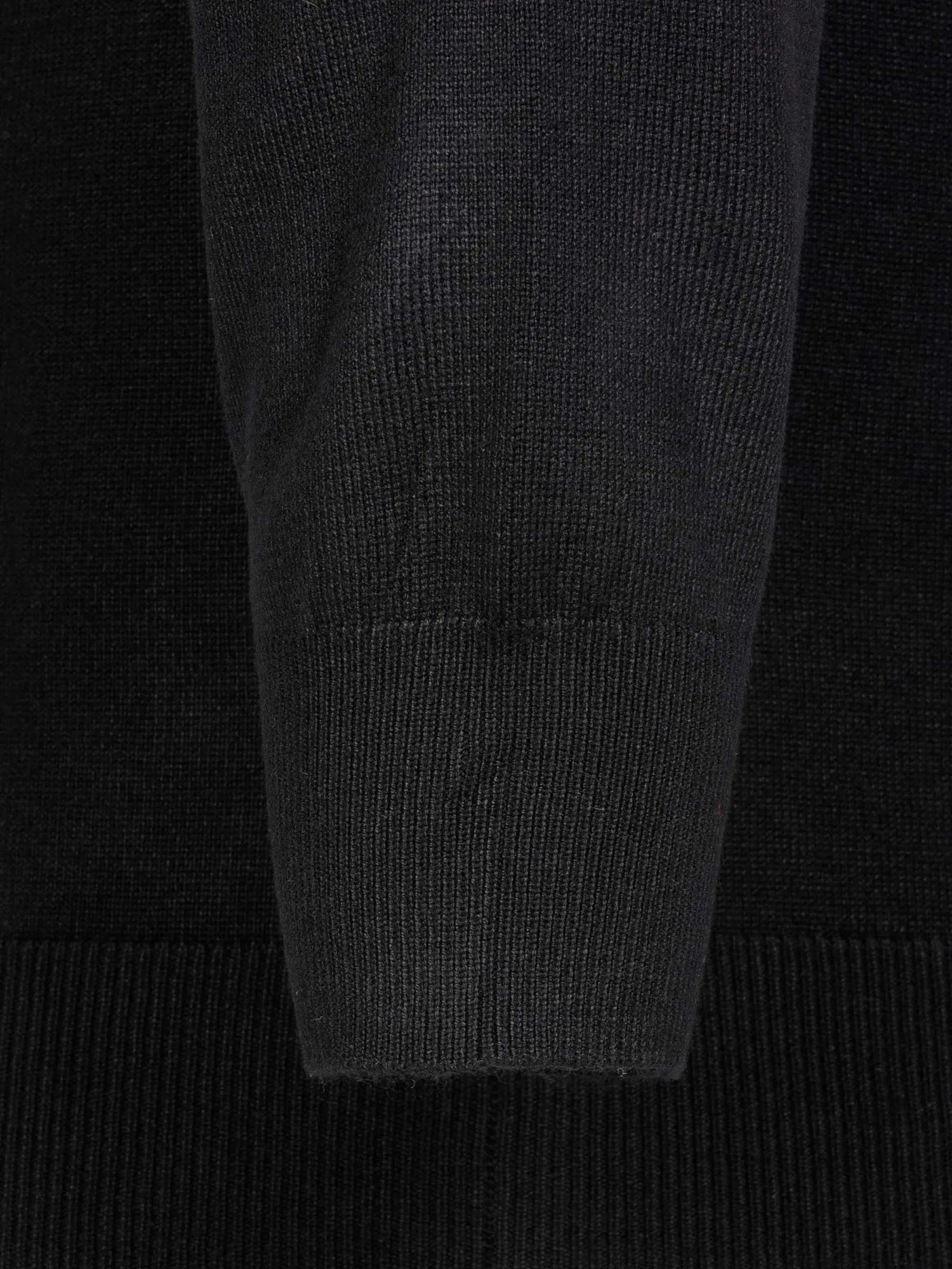 Raglan Half Zip Closer Black Pullover 6XL