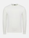 Cassian Crew Neck Off White Sweater 6XL