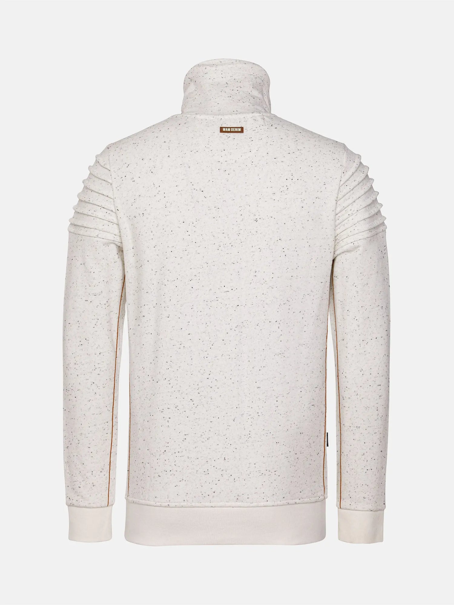 Off White fleece sweater on a white background