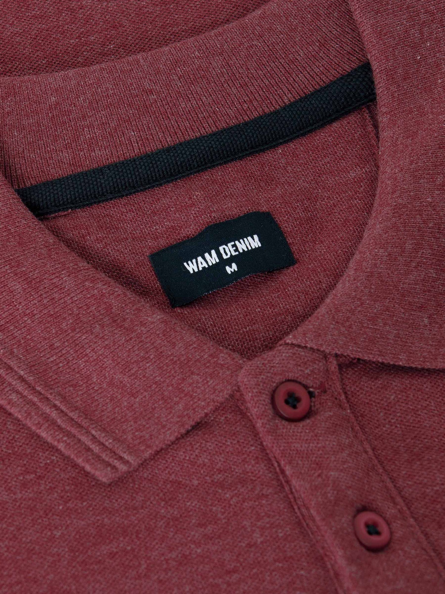The Ameer Dark Red Polo Wam Denim
