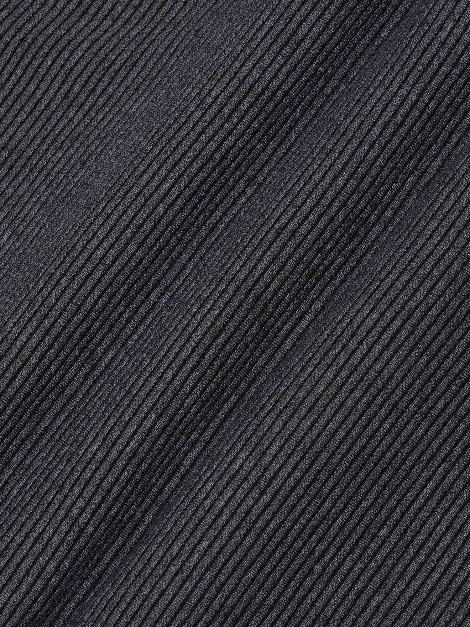 Close-up of ribbed Anthracite textured fabric highlighting soft knit details – Wam Denim.