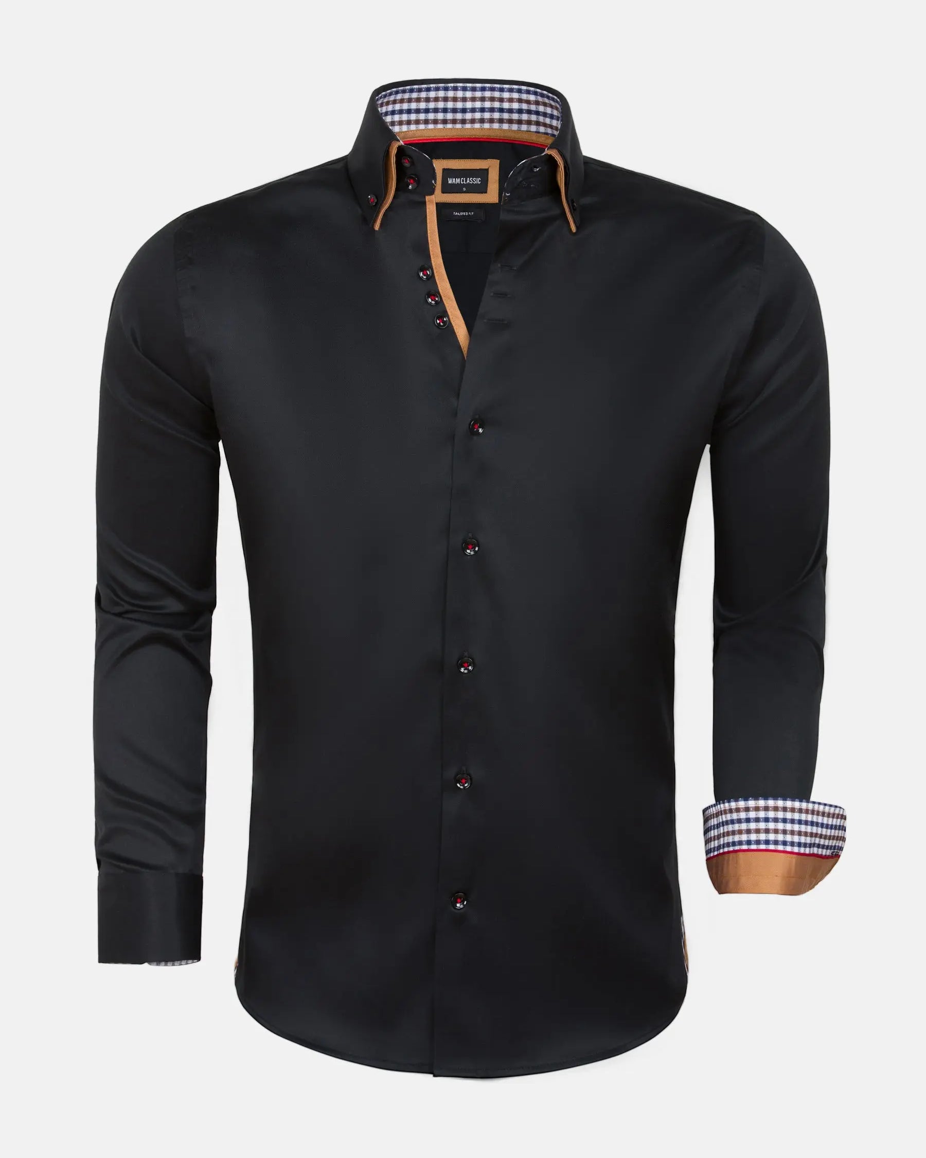Shirt Long Sleeve 75428 Roma Black 6XL