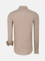 Leira Solid Beige Long Sleeve Shirt 6XL