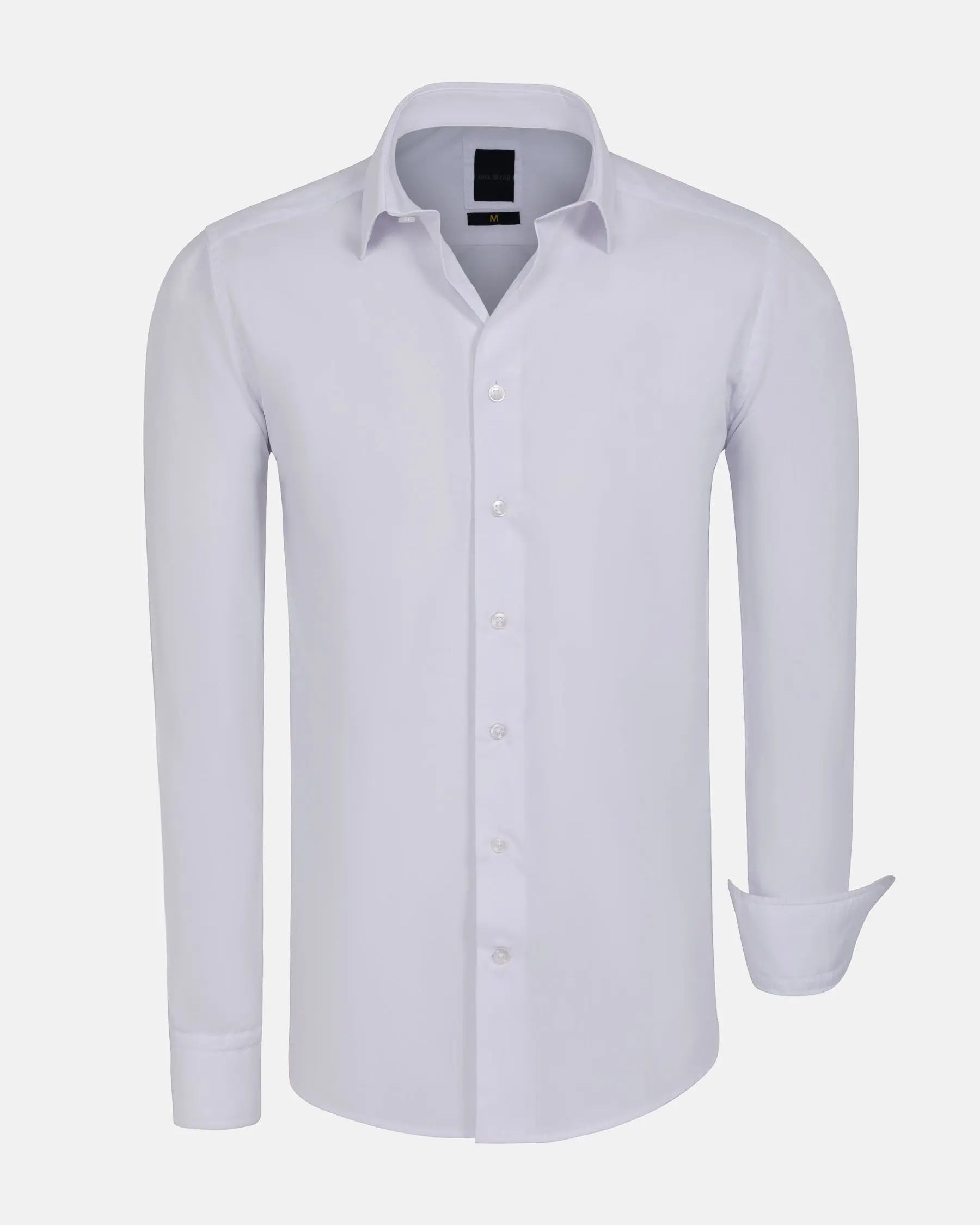 Leira Solid White Long Sleeve Shirt 6XL