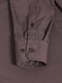 Leira Solid Brown Long Sleeve Shirt 6XL
