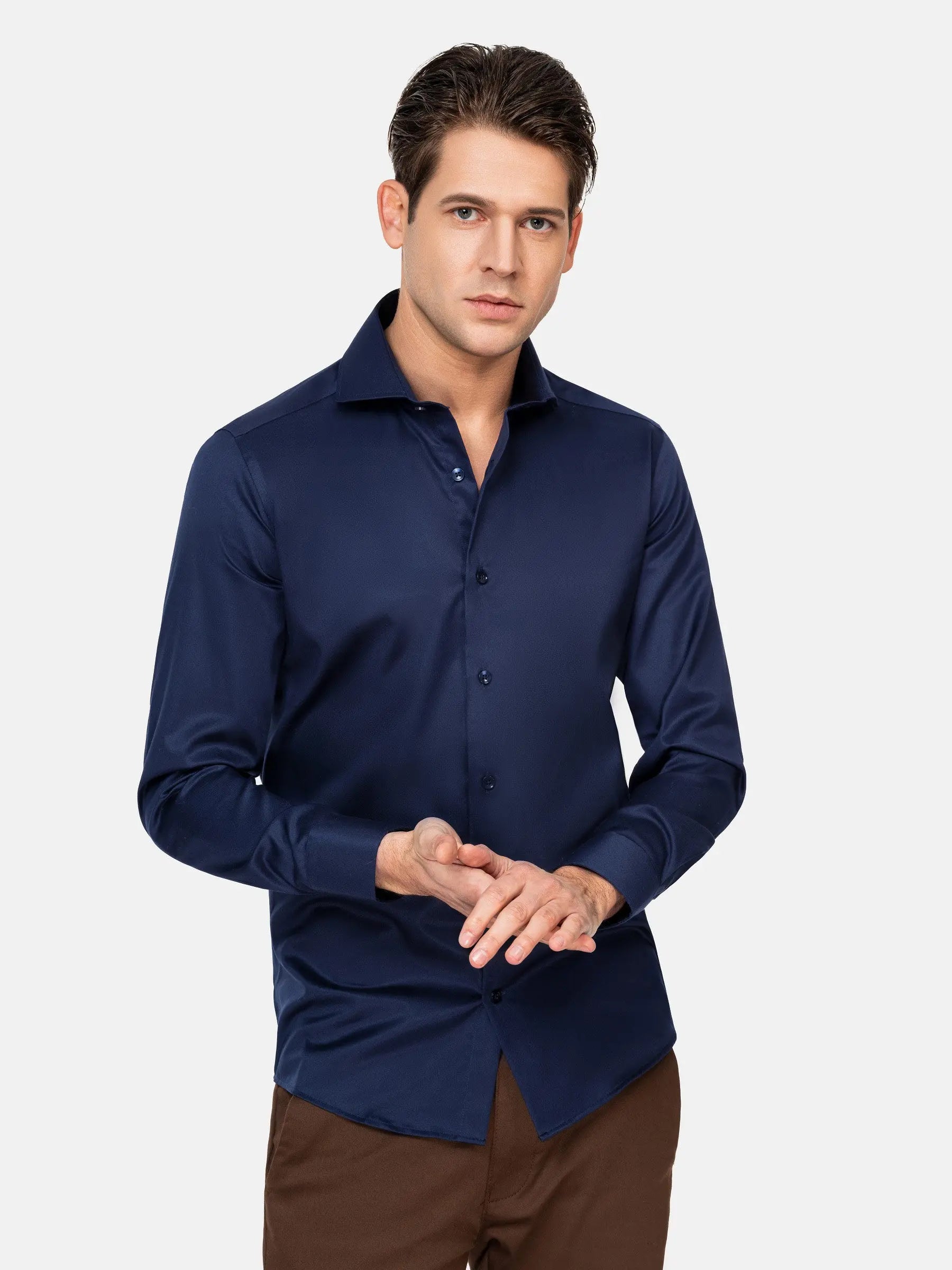 Harvery Specter Navy Long Sleeve Shirt 6XL