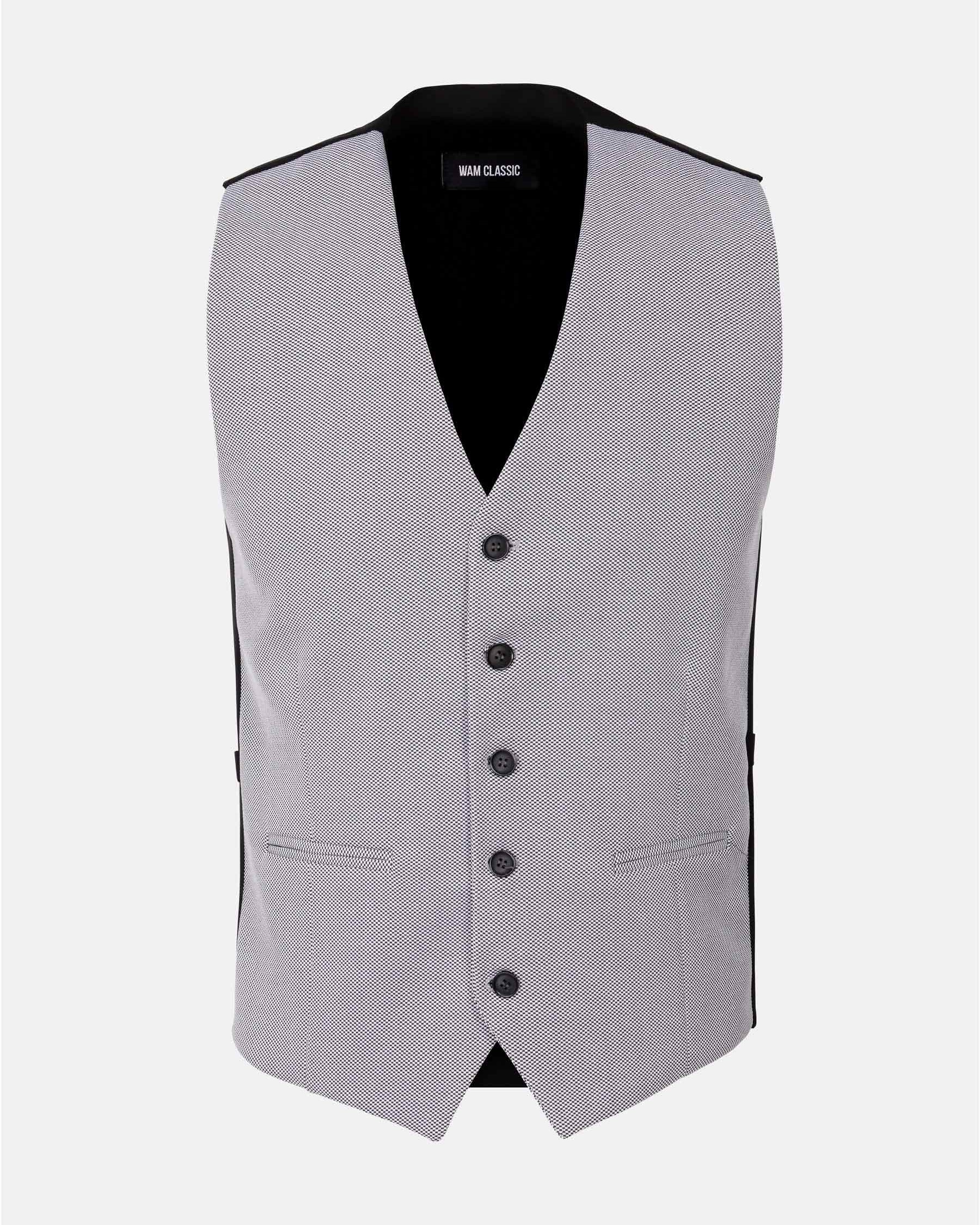 Nolan Grey Plaid Vest 60