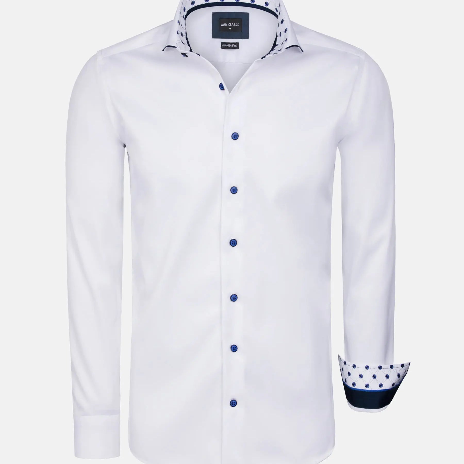 Lance Solid White Long Sleeve Shirt 6XL