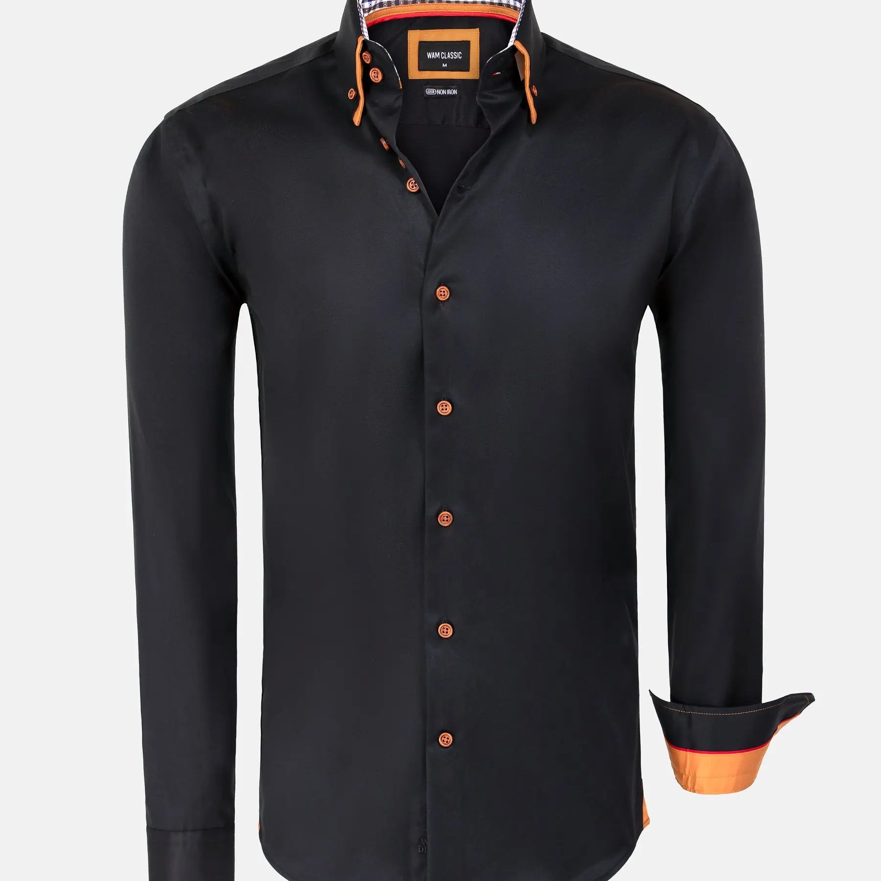 Romney Solid Black Long Sleeve Shirt 6XL