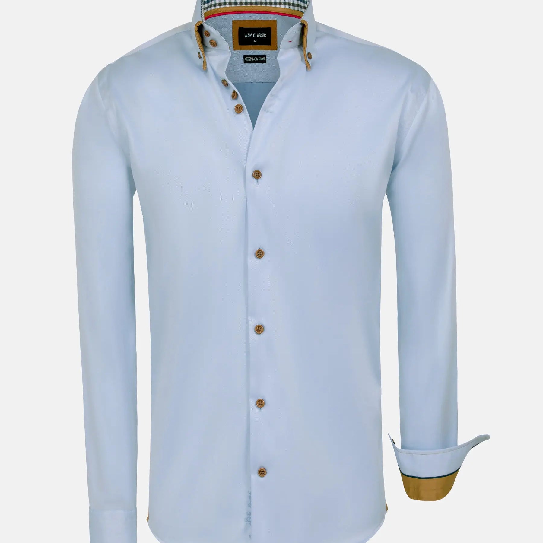Romney Solid Light Blue Long Sleeve Shirt 6XL