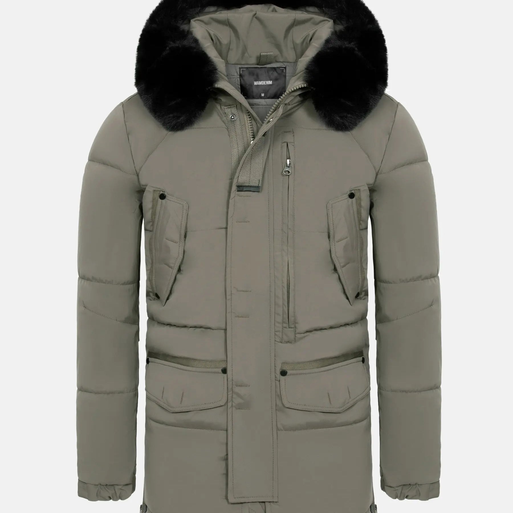 Jilliam Beige Winter Jkets 6XL