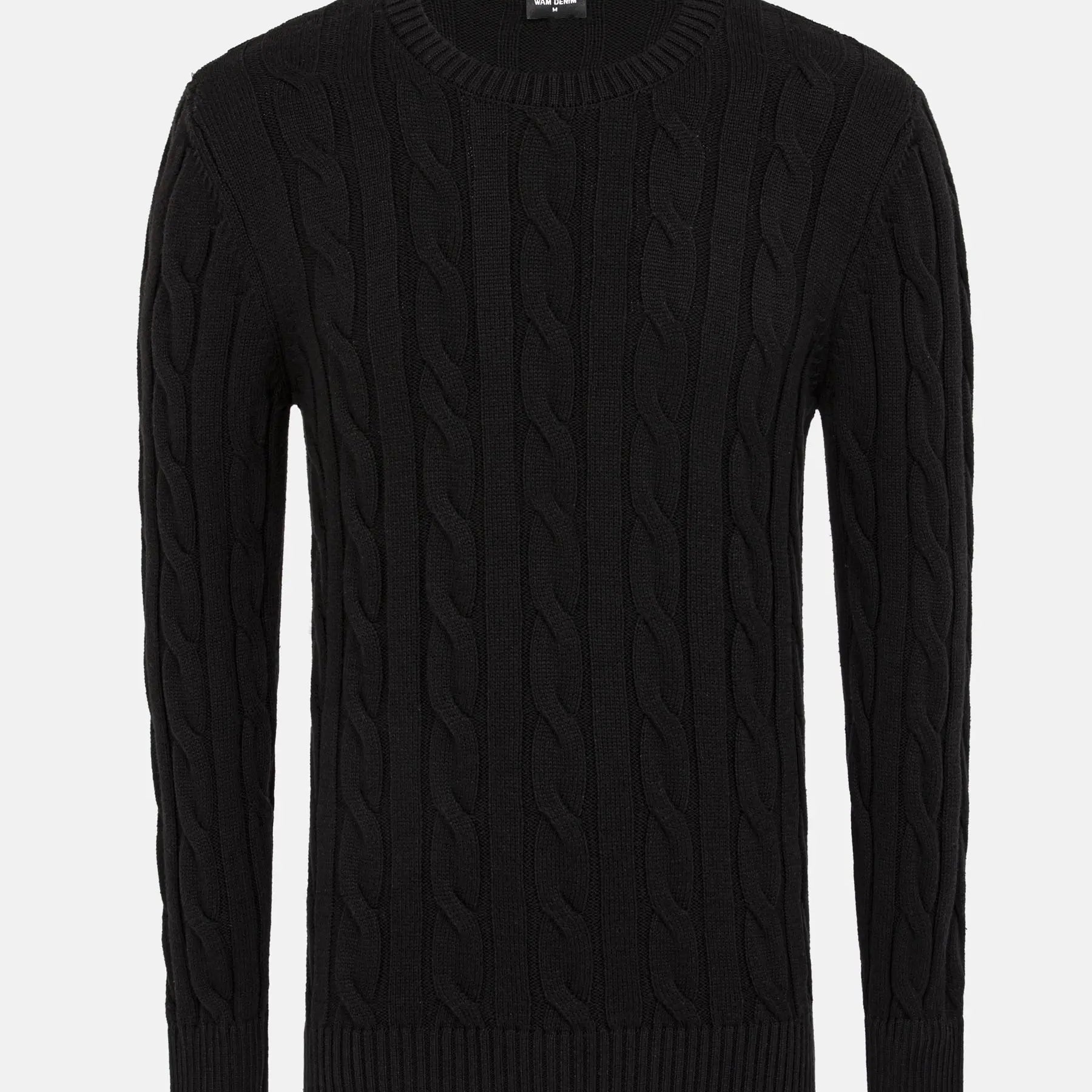 Somerville Cable Knit Black Knitwear 6XL