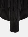 Somerville Cable Knit Black Knitwear 6XL