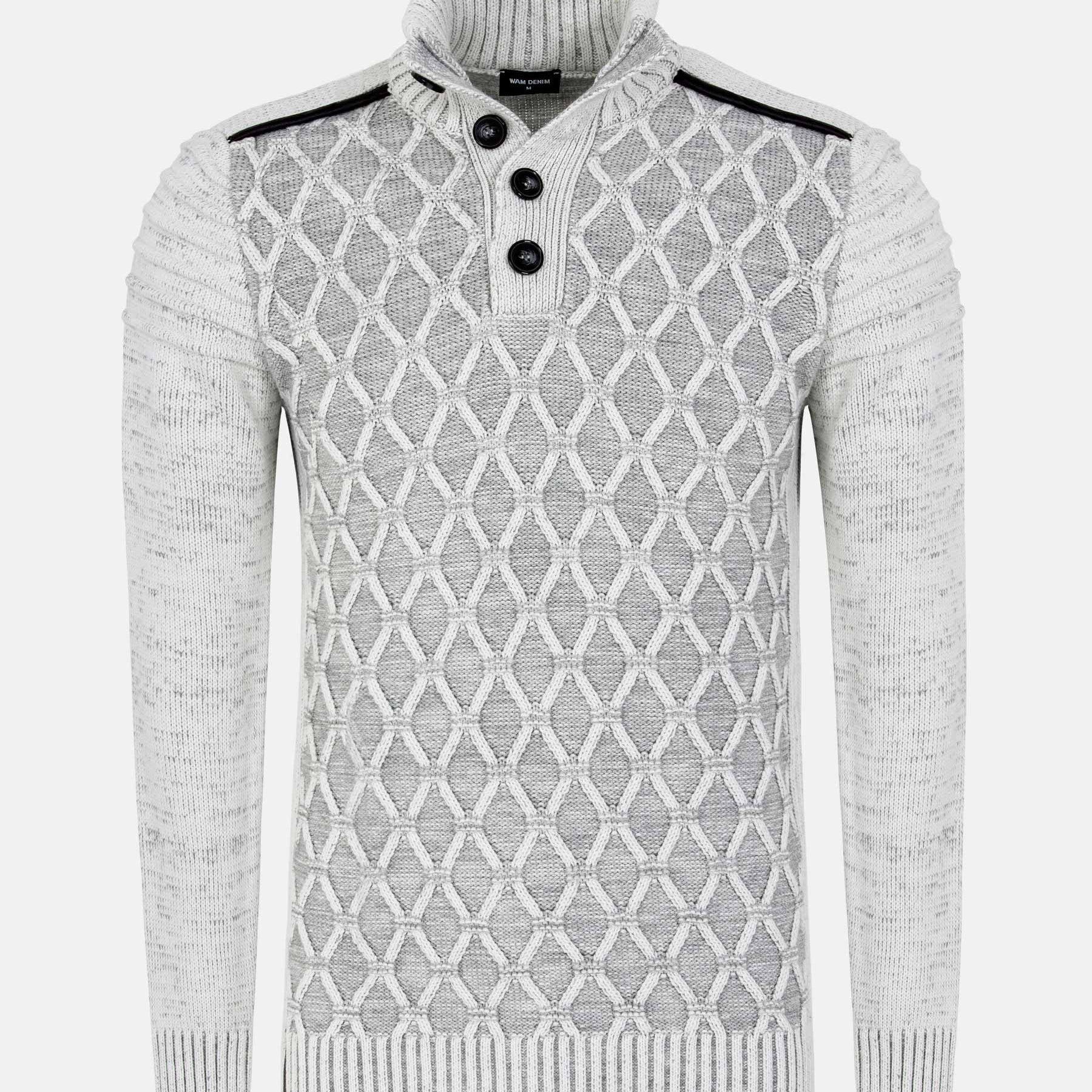 Minerve Cable Knit Grey Knitwear 6XL