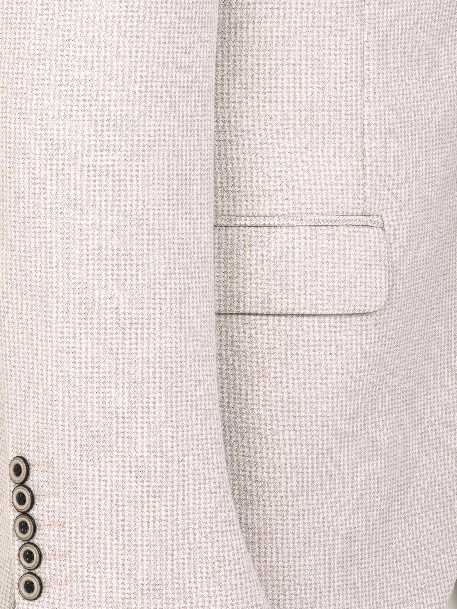 Sur Mer Slim Fit Single Breasted Beige Blazer 60