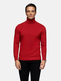 Reinel High Neck Red Pullover 6XL