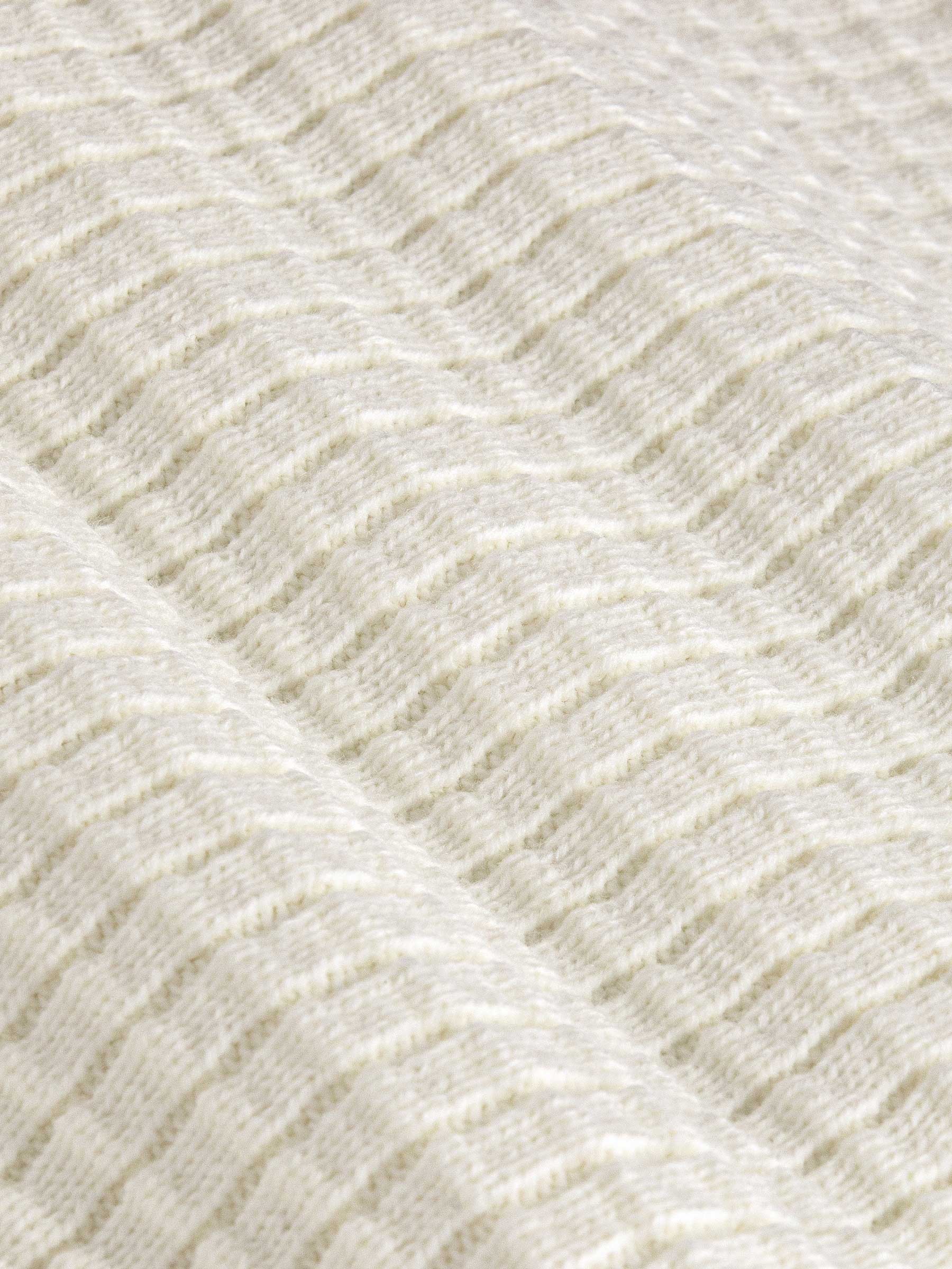 Dover Slim Fit V-Neck Off-White Knitwear 6XL