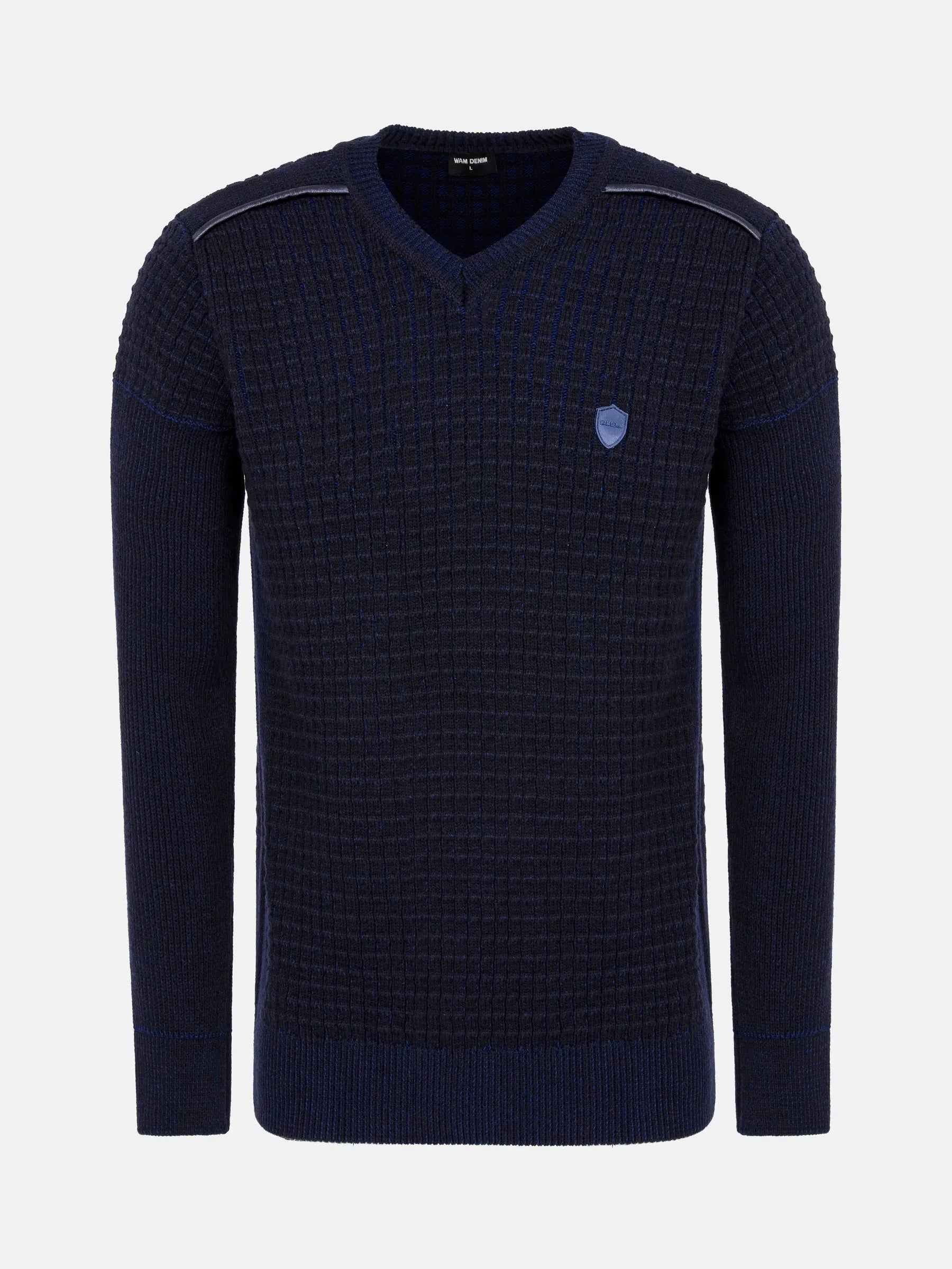 Dover Slim Fit V-Neck Navy Knitwear 6XL
