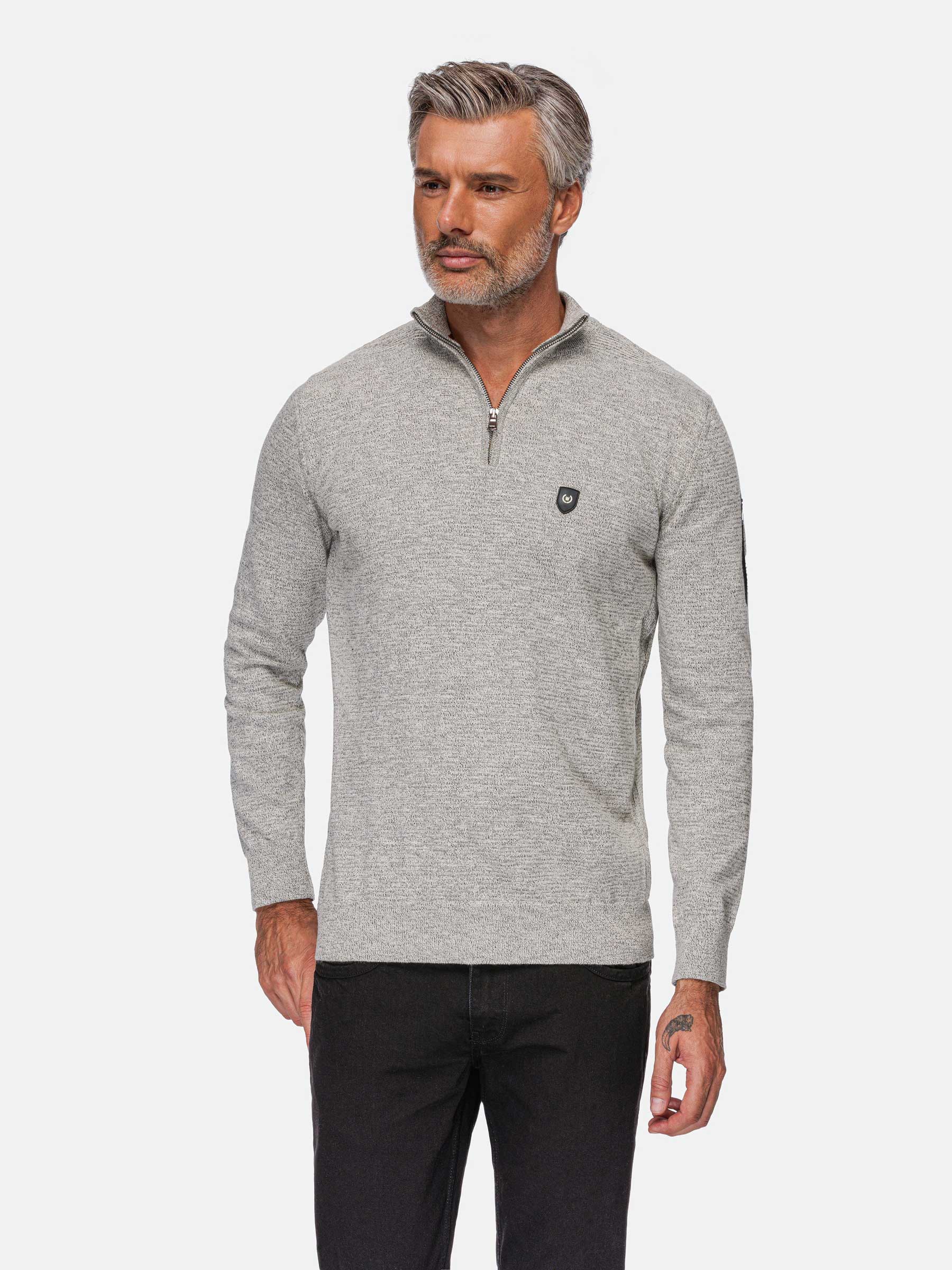 Sharon Half Zip Grey Sweater 6XL