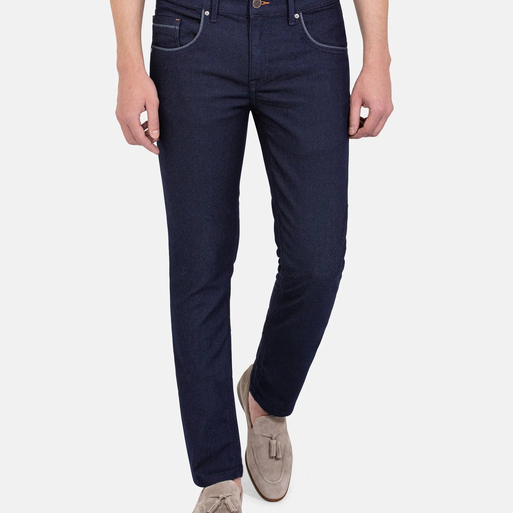 Swindon Stretch Slim Fit Dark Navy Jeans 40-34