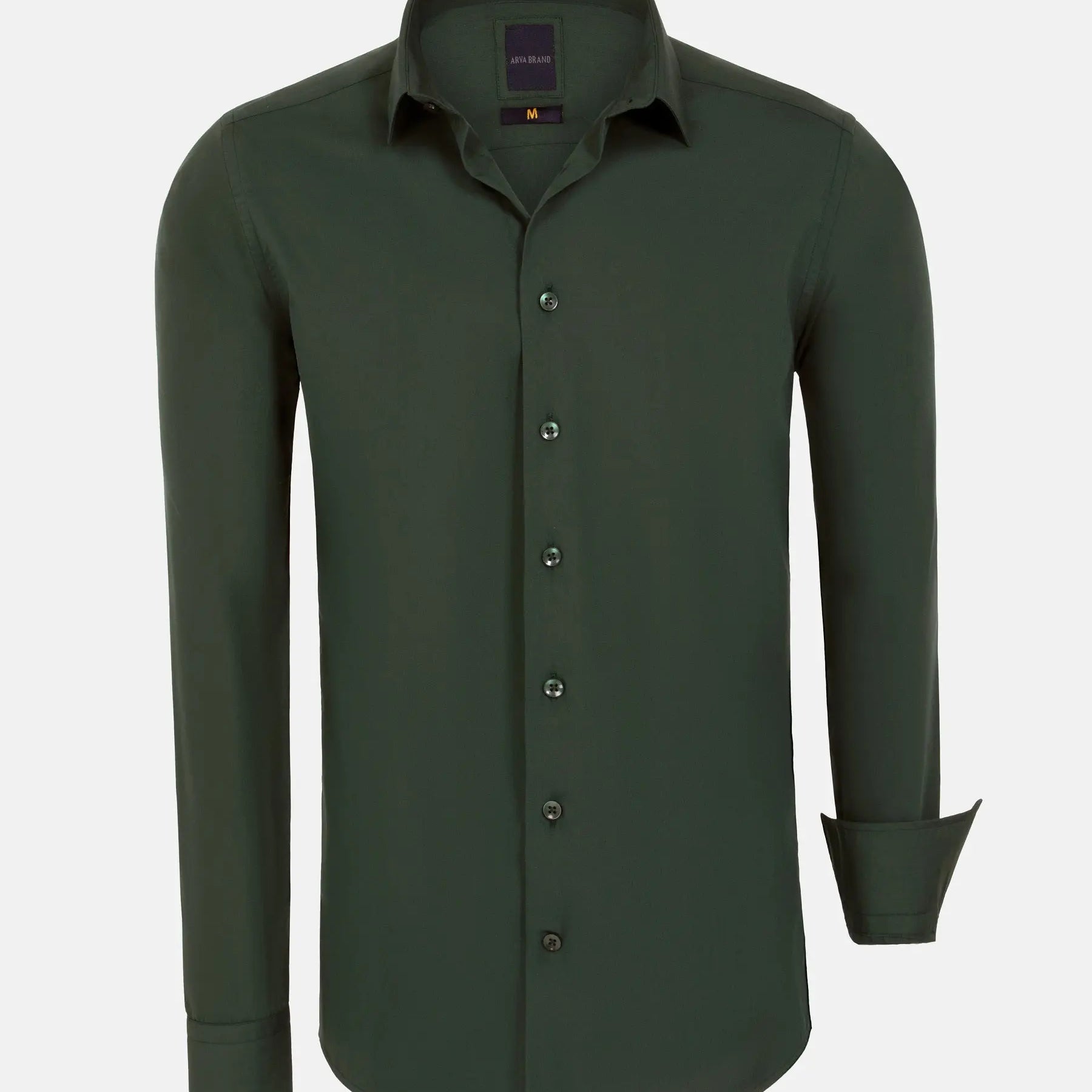 Leira Solid Khaki Long Sleeve Shirt 6XL
