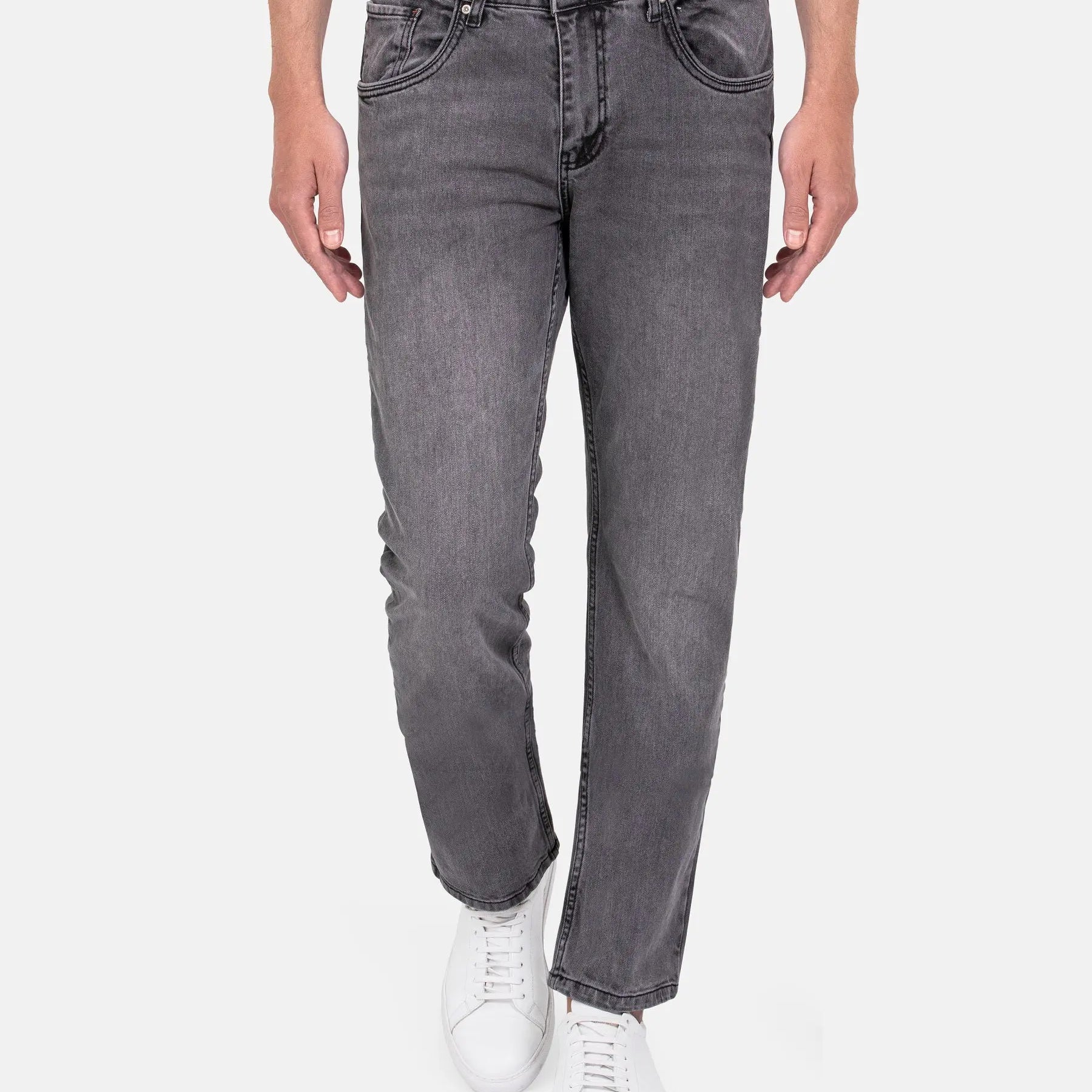 Rance Regular fit Anthrite Faded Jeans 40-32