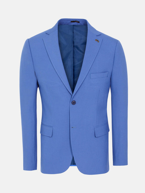 Slim Fit Indigo Textured Blazer